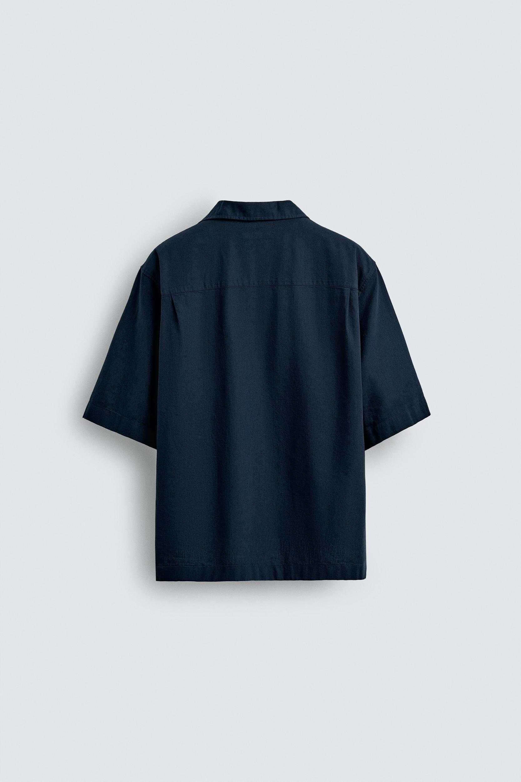 COTTON-LINEN POLO SHIRT Product Image