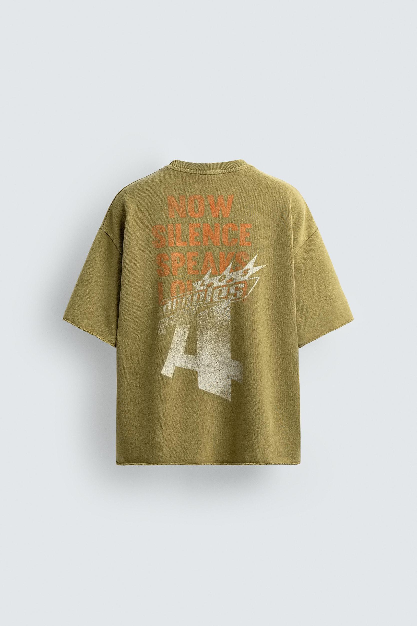 WASHED SWEATSHIRT WITH PRINTED TEXT Product Image