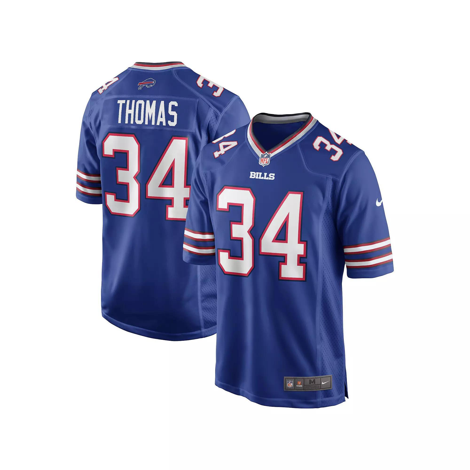 Men's Nike Thurman Thomas Royal Buffalo Bills Game Retired Player Jersey, Size: Small, Blue Product Image