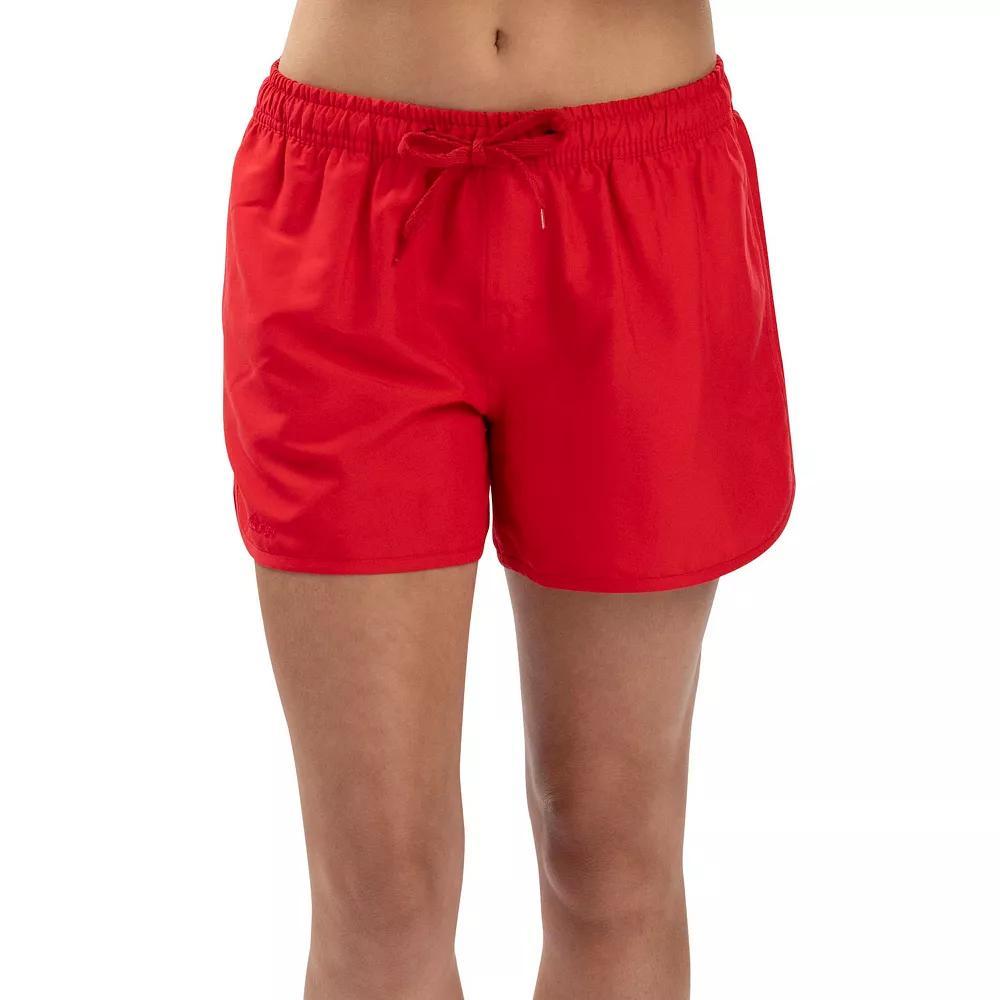 Women's Dolfin Basics Solid Water Shorts, Size: Large, Red Product Image