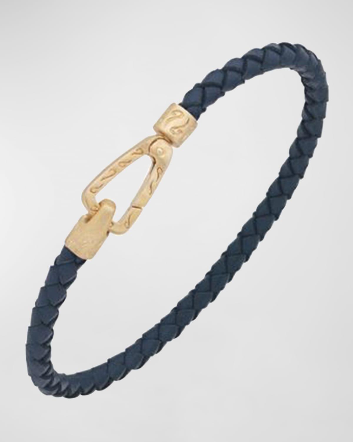 Mens Lash Woven Bracelet, Gold Product Image