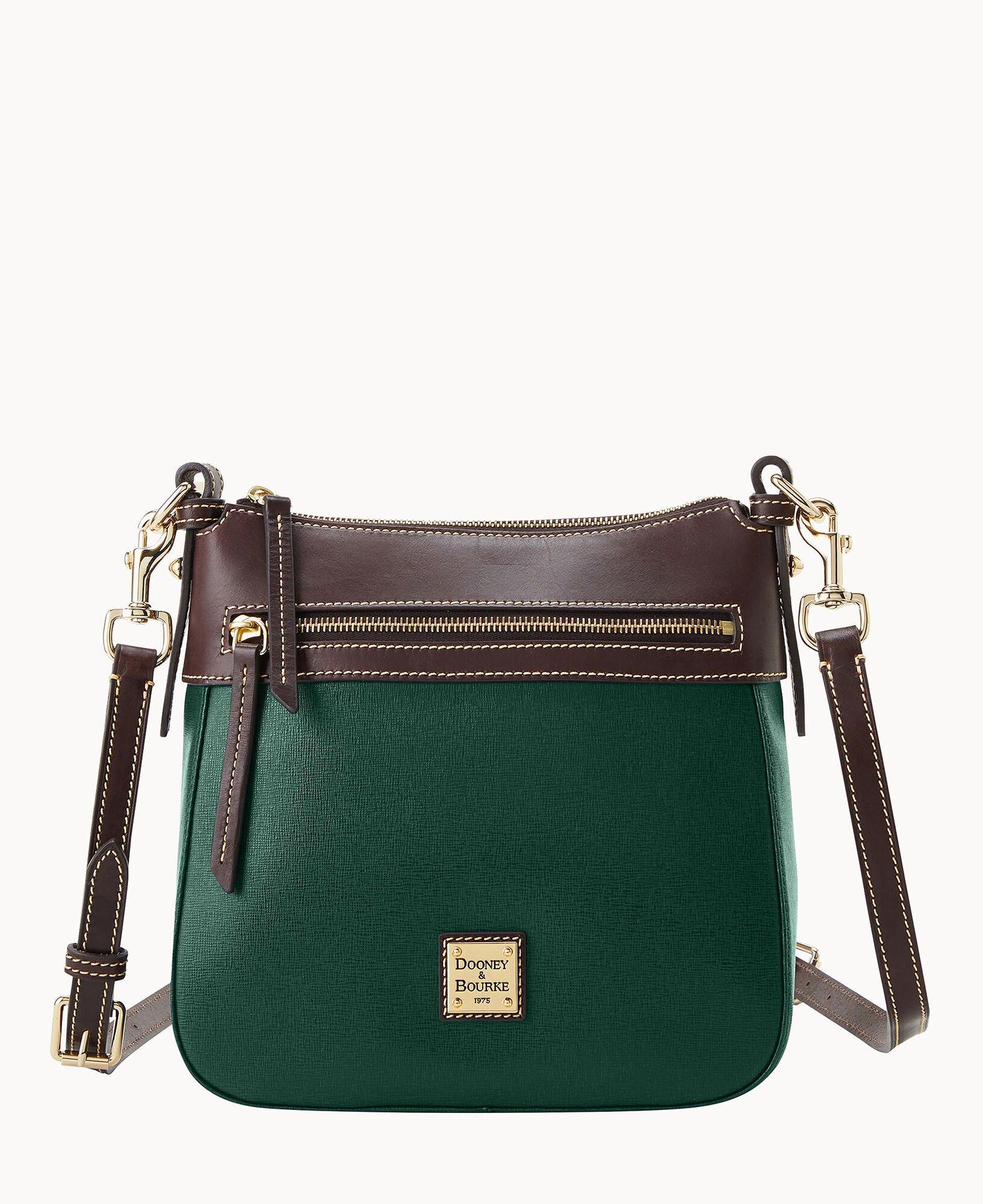 Dooney & Bourke Womens Saffiano Leather Crossbody 25 Bag in Ivy Product Image