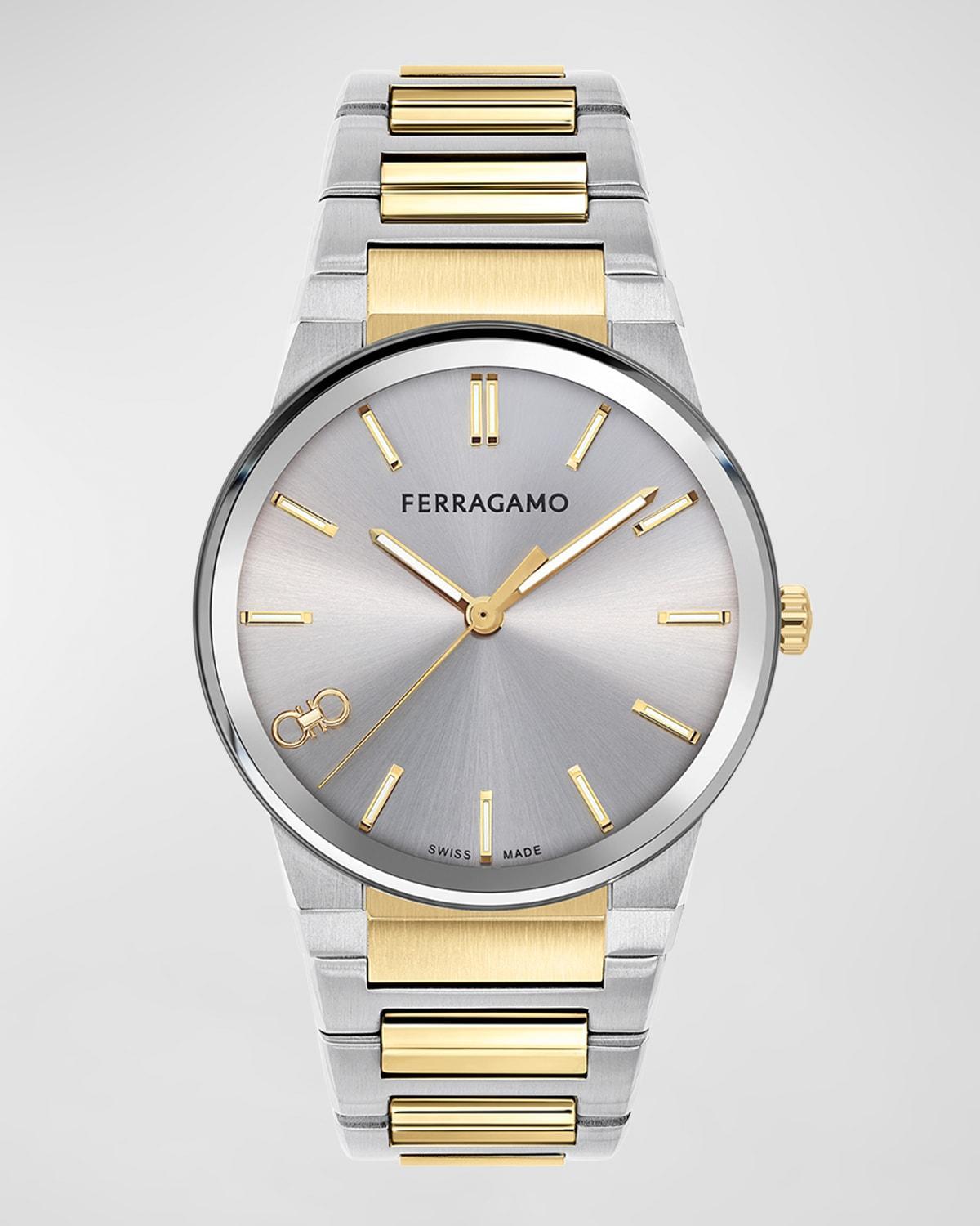 Mens Infinity Sapphire Two-Tone Bracelet Watch, 41mm Product Image