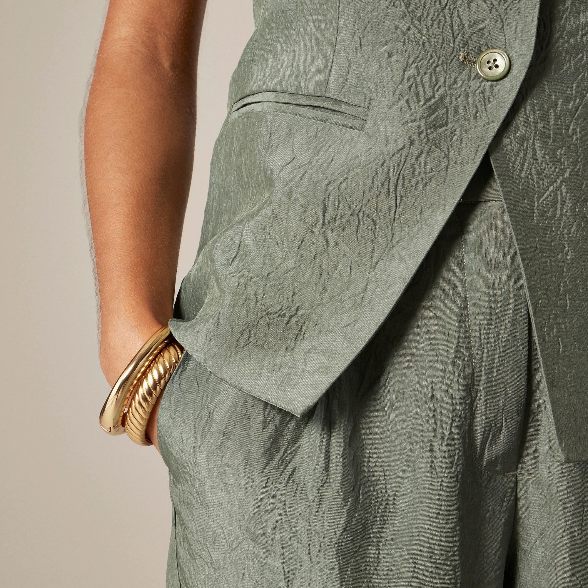 Essential wide-leg pant in textured satin Product Image