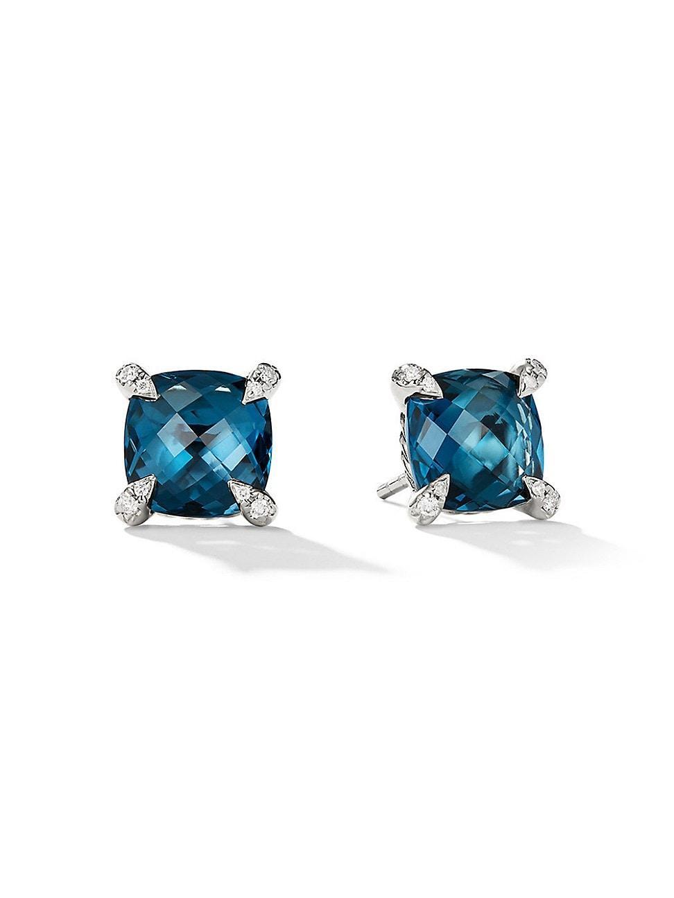 David Yurman Chatelaine Stud Earrings with Amethyst and Diamonds Product Image