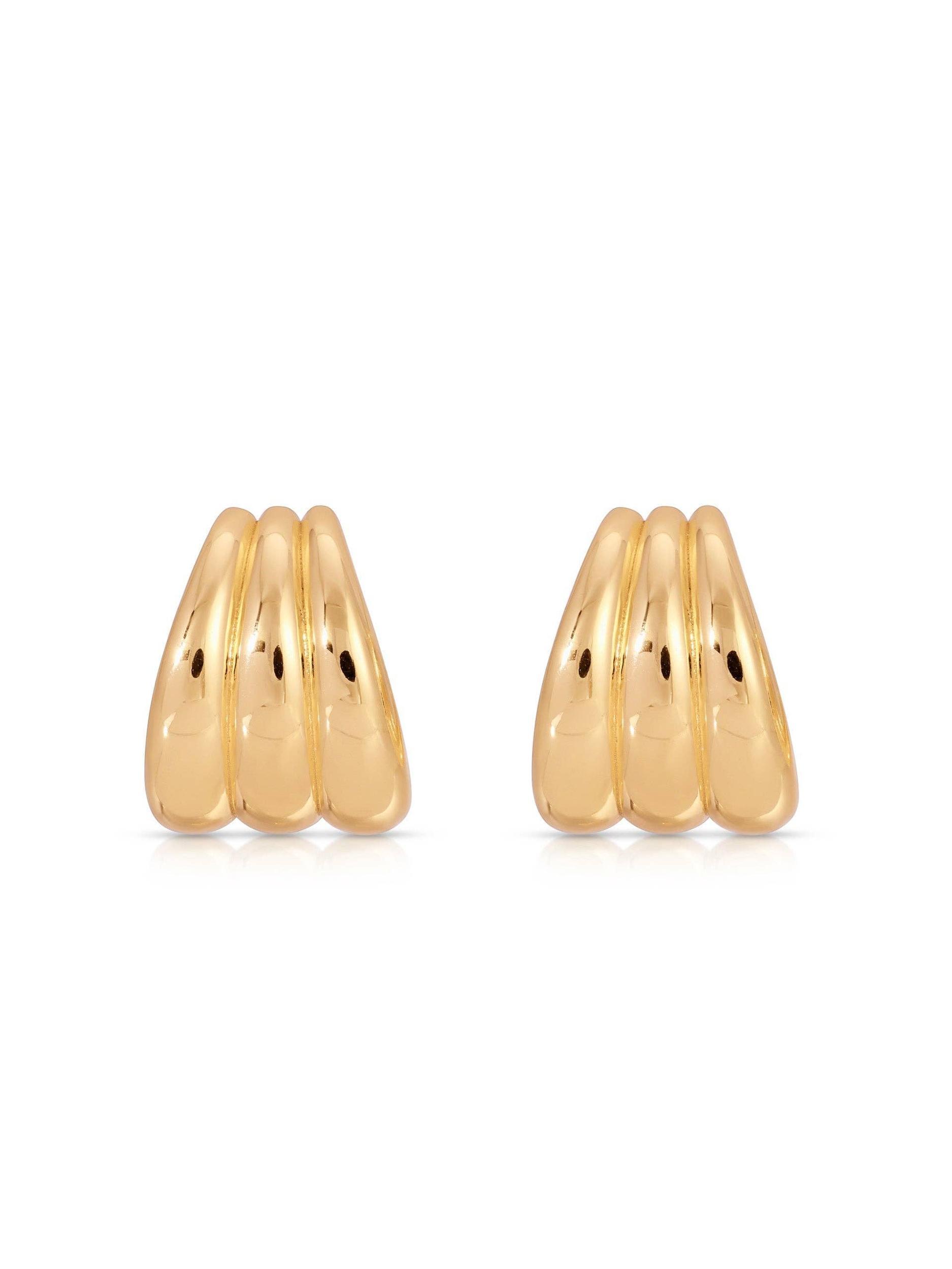 Triple Ribbed Hoops Product Image
