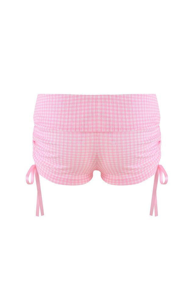 MIA SHORT - PINK : PINK GINGHAM Product Image