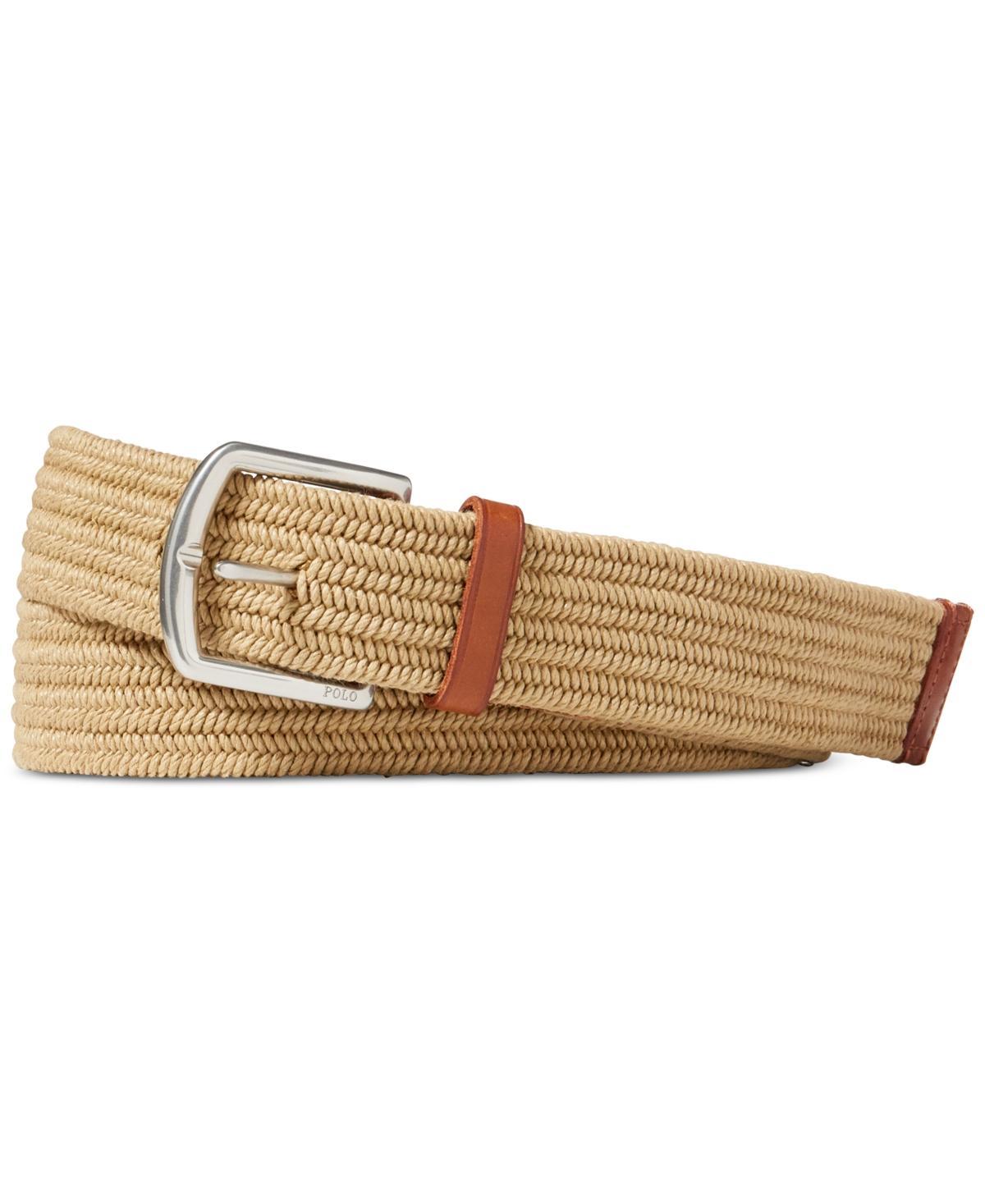 Ralph Lauren Leather Trimmed Braided Belt Product Image