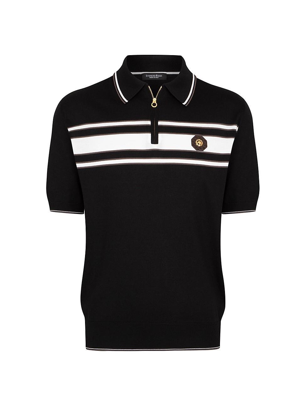 Mens Zip Polo Shirt Product Image