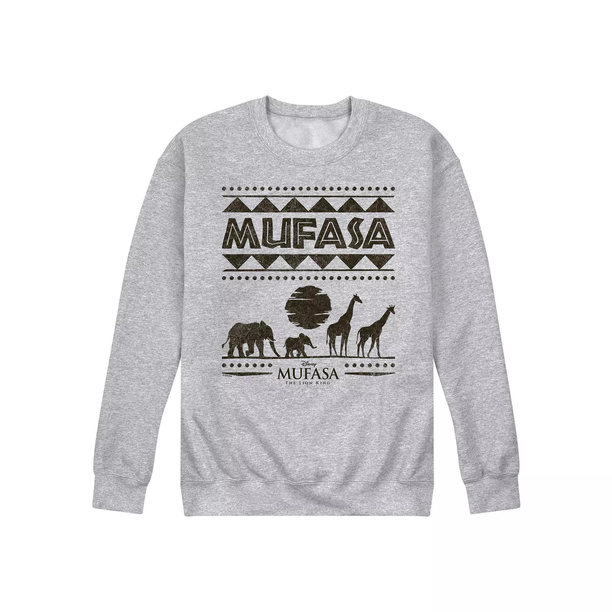 Disneys Mufasa: The Lion King Mens Fleece Sweatshirt Grey Gray Product Image