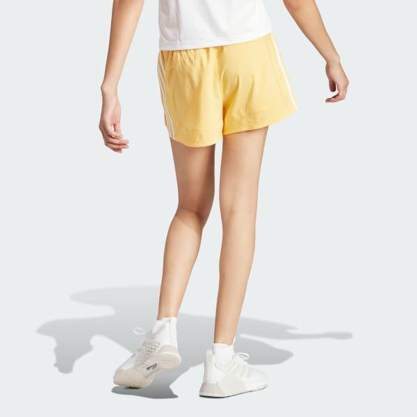 adidas Pacer Training 3-Stripes Woven High-Rise Shorts Aurora Ruby S 3 Womens Product Image