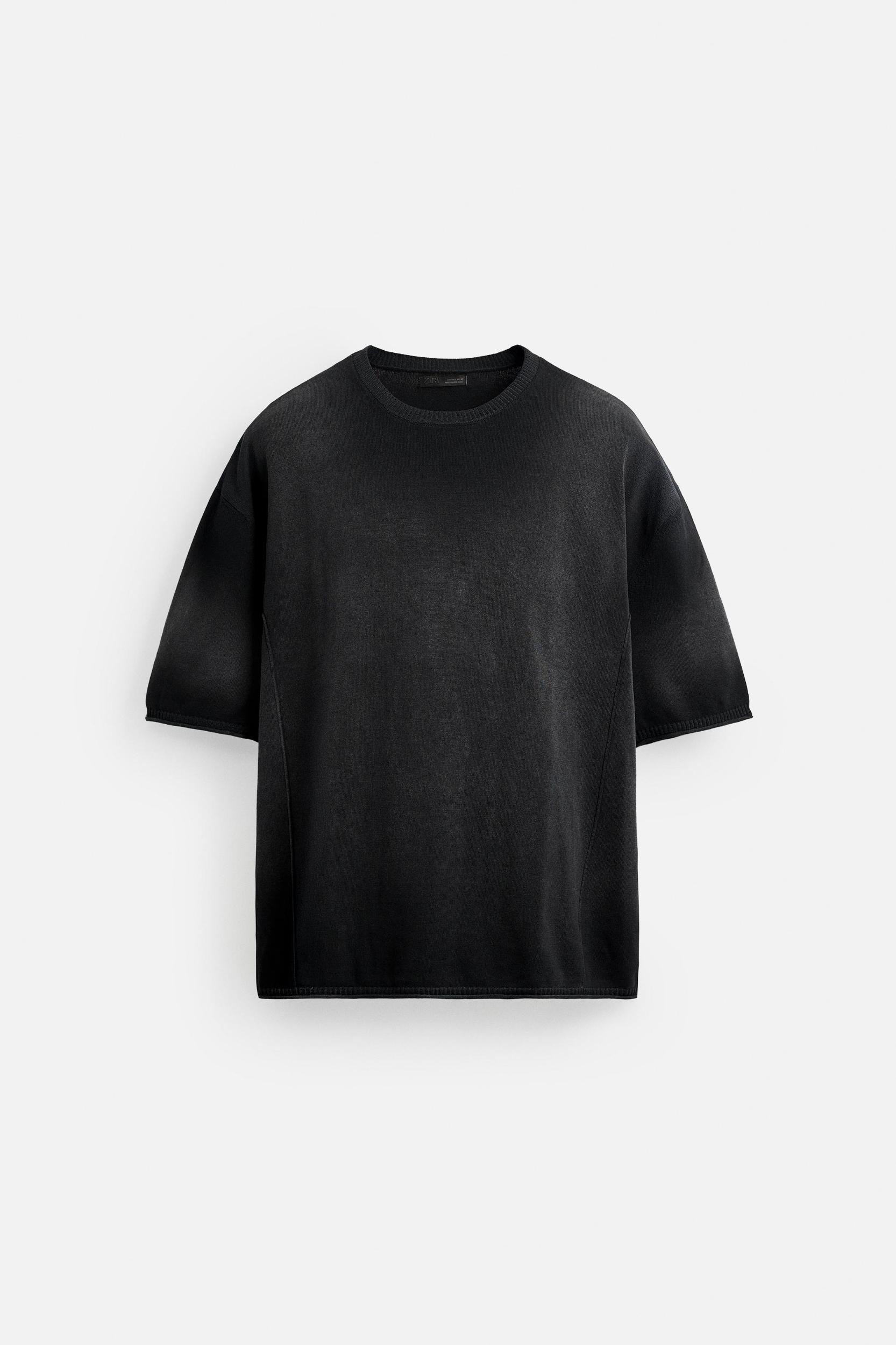 SPRAY PRINT KNIT T-SHIRT Product Image