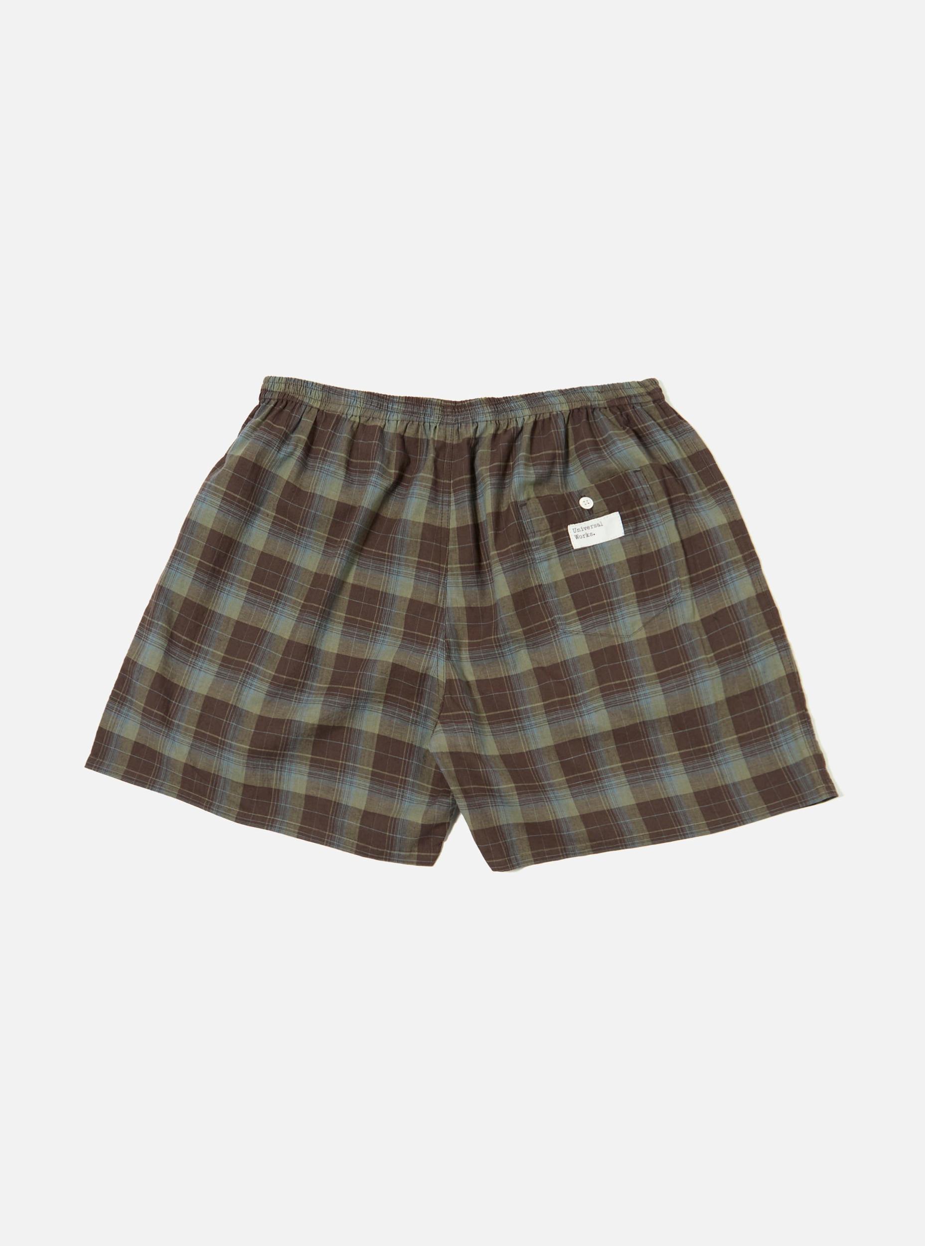 Boxer Short in Green Patchwork Madras Product Image