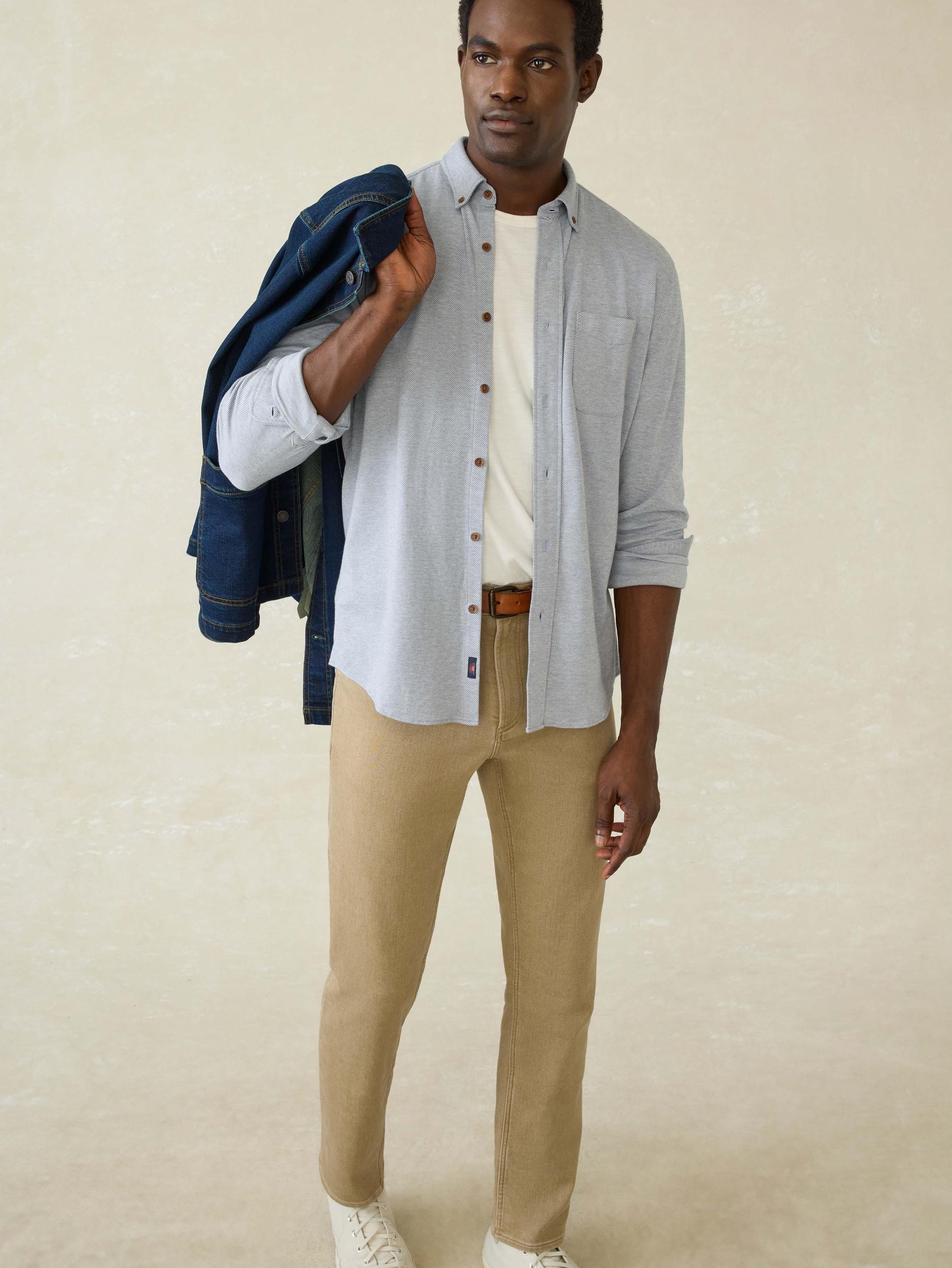 Stretch Terry 5-Pocket Pant - Desert Khaki Male Product Image