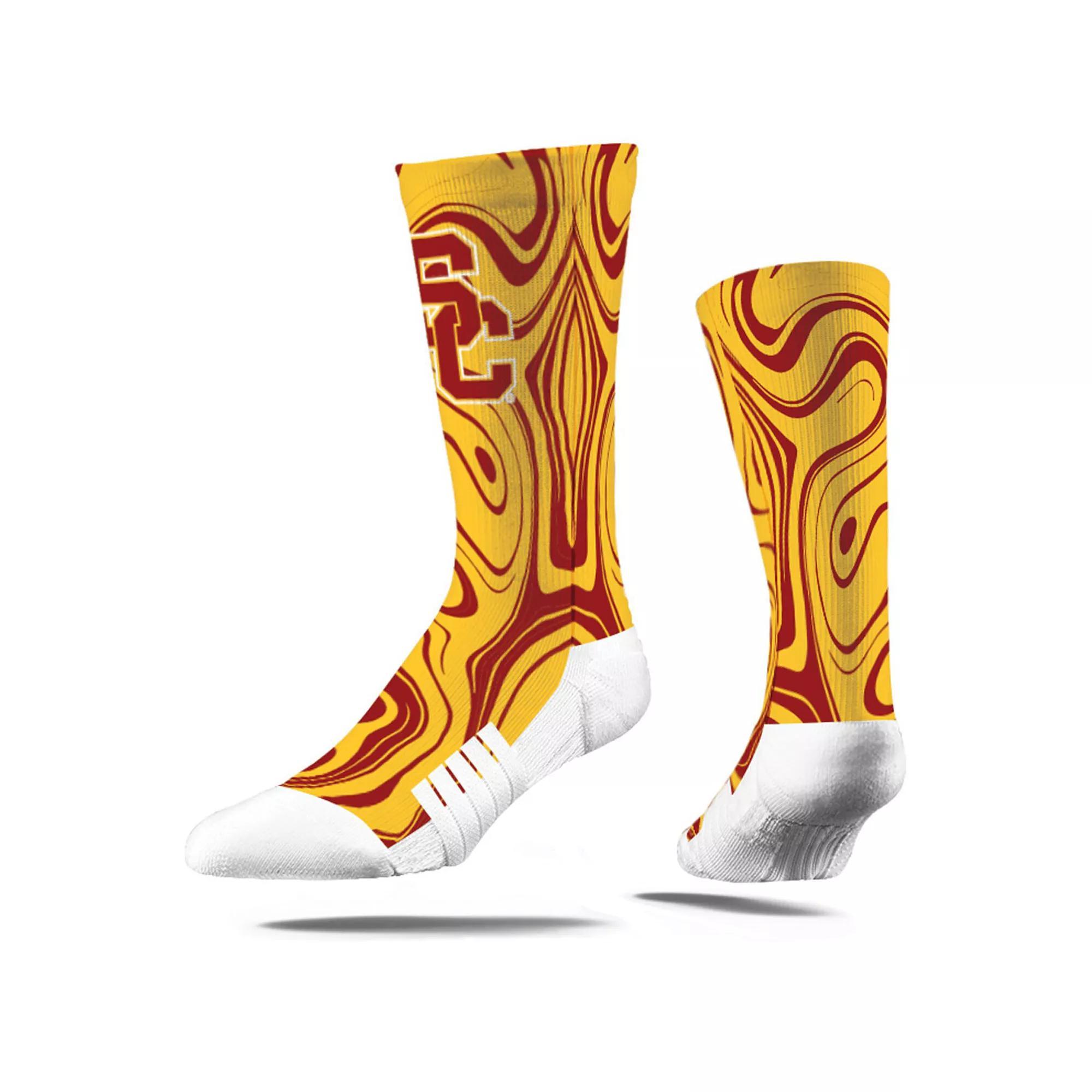 Mens Strideline USC Trojans Oil Slick Crew Socks Product Image