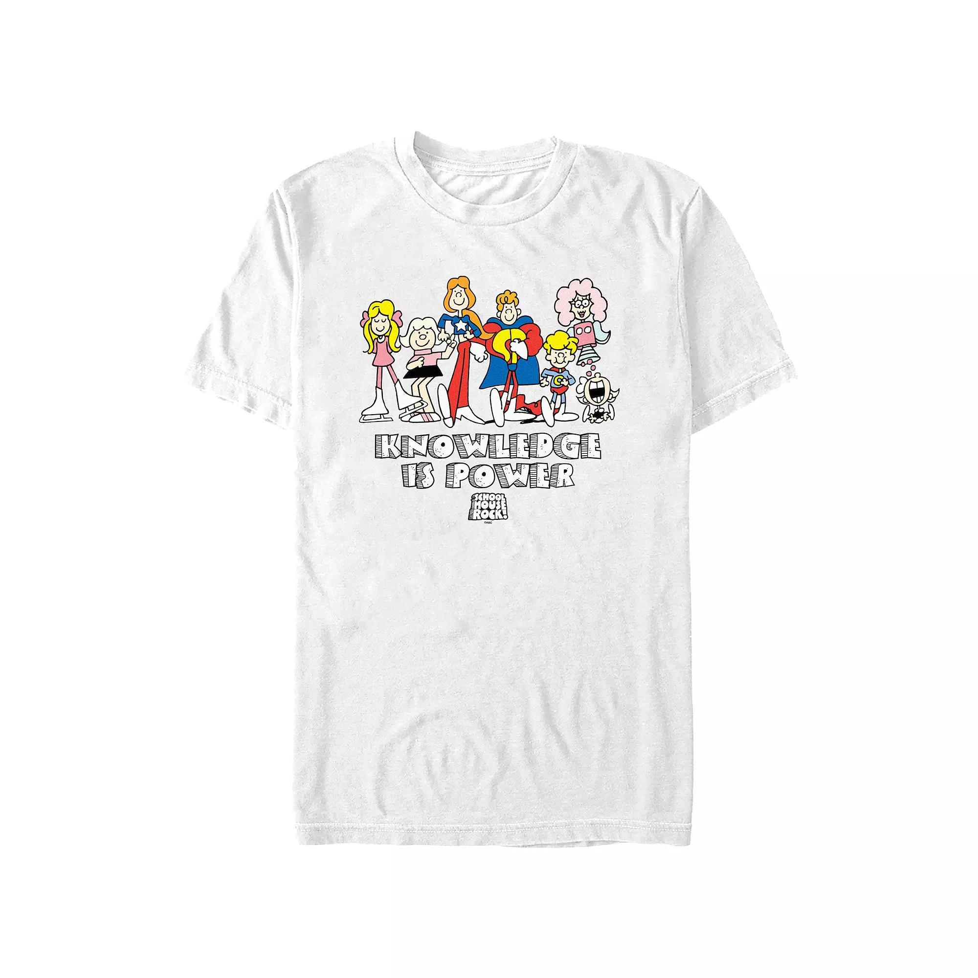Men's Schoolhouse Rock! Knowledge Is Power Group Graphic Tee, Size: XXL, White Product Image