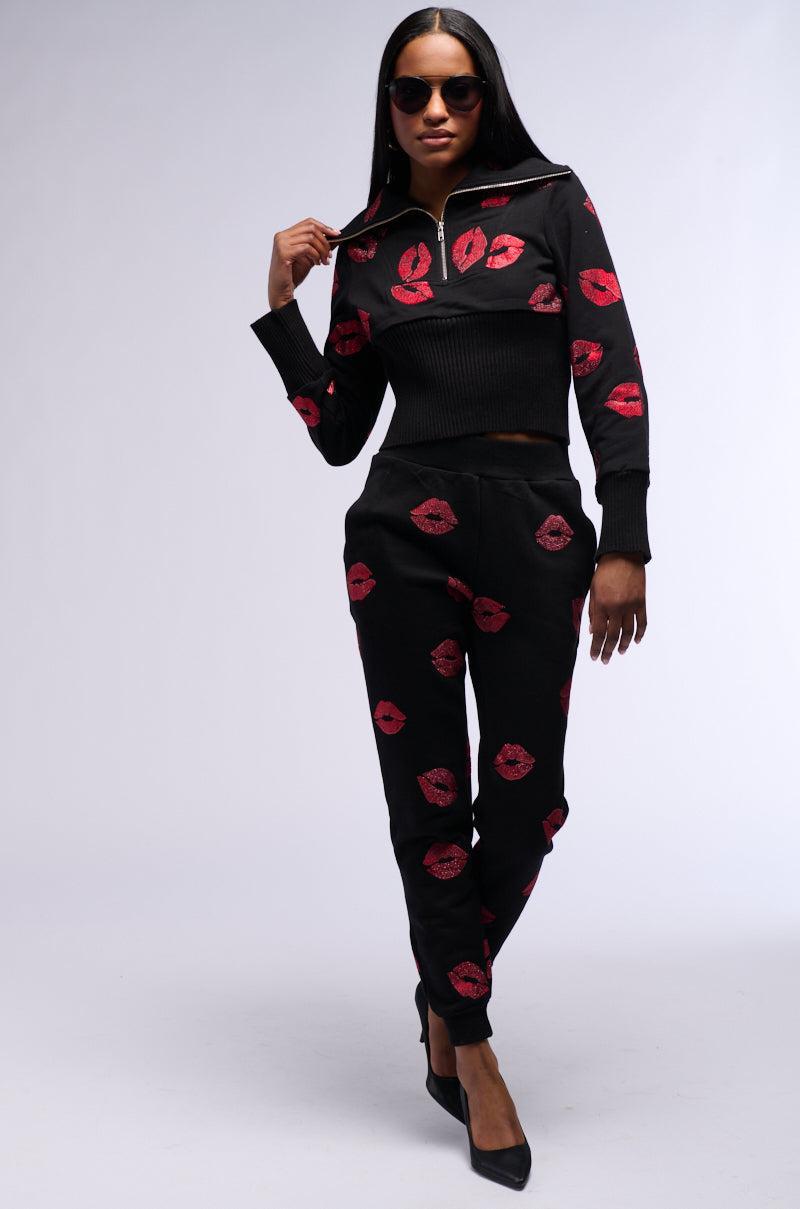 ALL MY KISSES QUARTER ZIP SWEATSHIRT Product Image