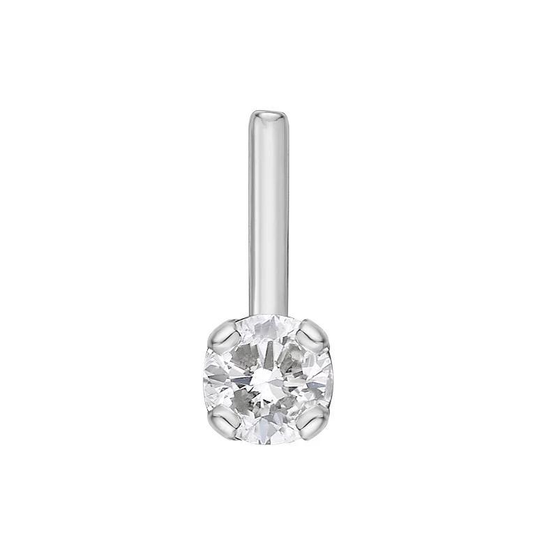 Lila Moon 14k Gold Lab Grown Diamond Accent L-Shaped Nose Ring, Women's, 14k White Gold Product Image