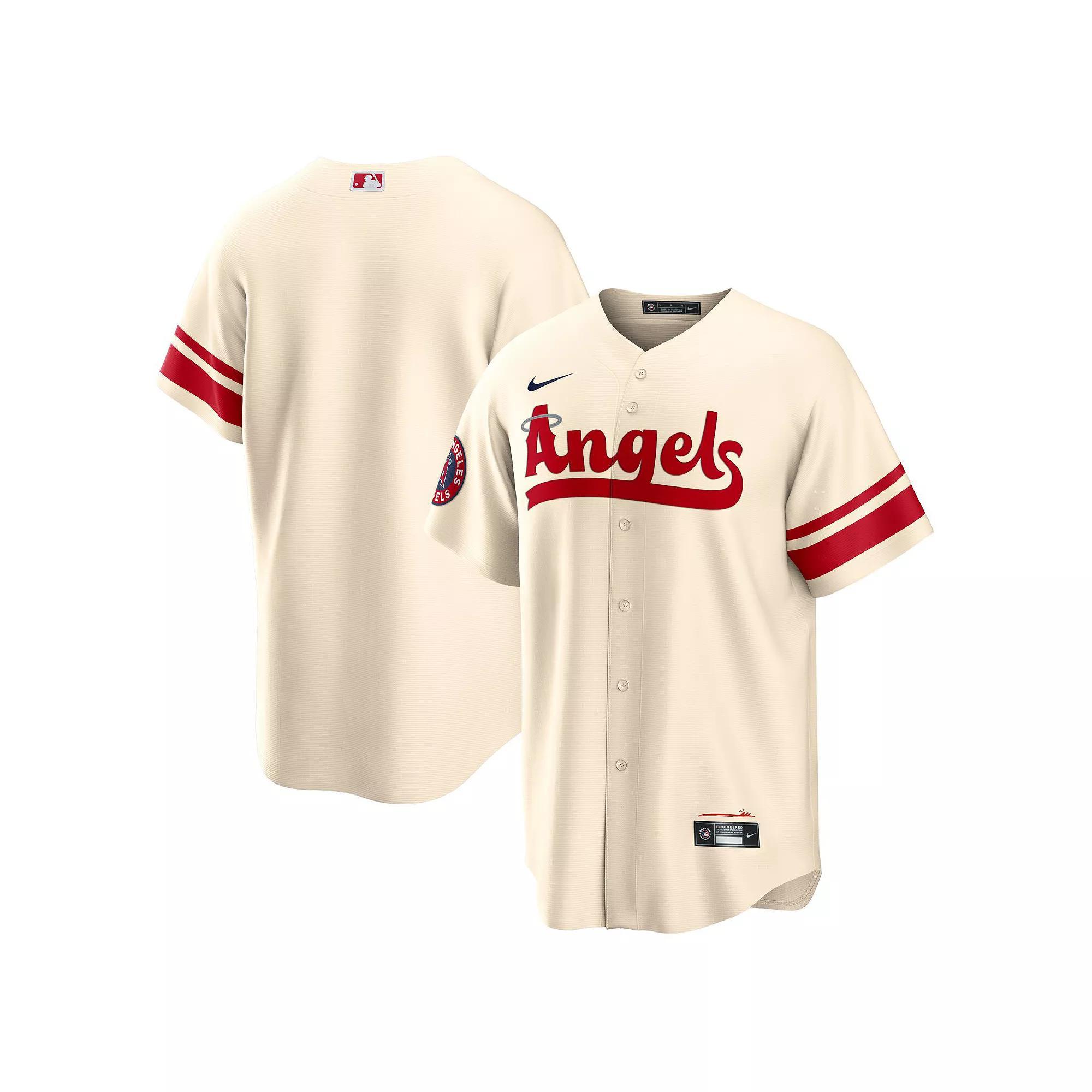 Men's Nike Cream Los Angeles Angels 2022 City Connect Replica Team Jersey, Size: 4XL, Beige Product Image
