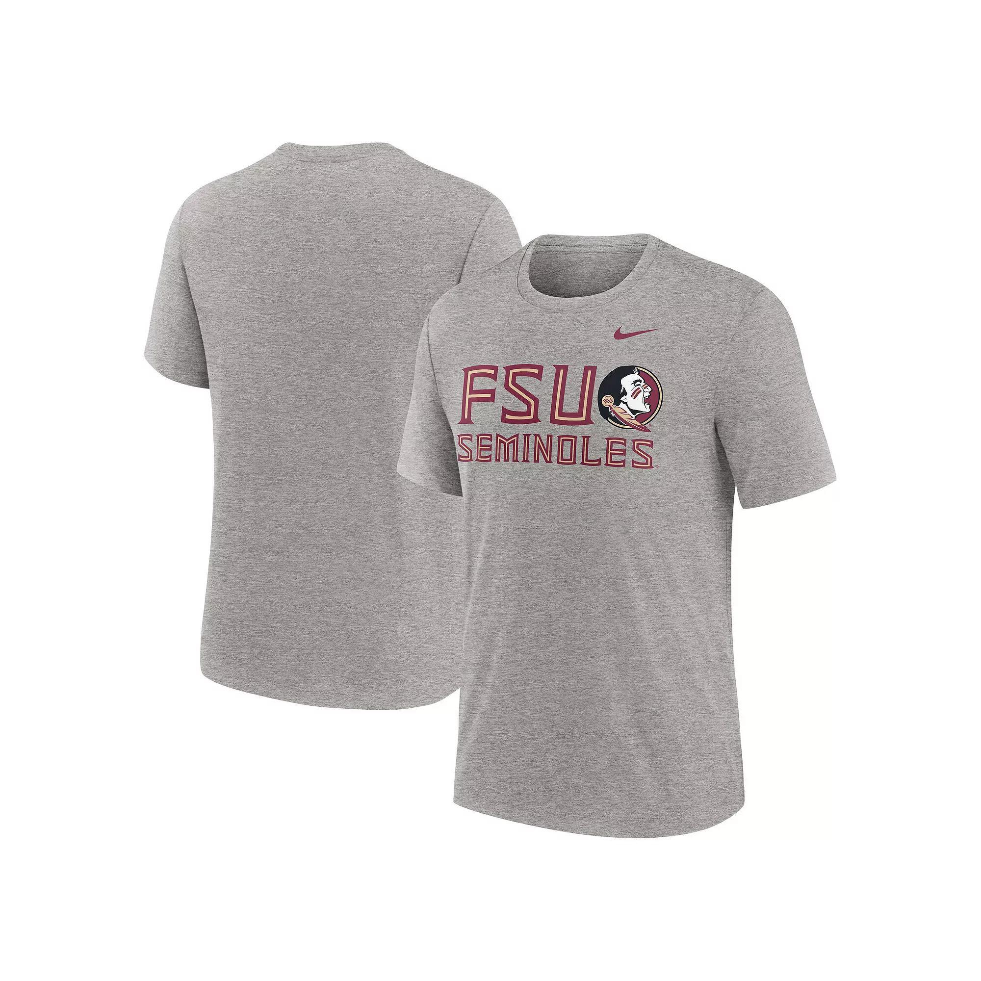 Men's Nike Heather Gray Iowa Hawkeyes Campus Local Tri-Blend T-Shirt, Size: XL, Grey Product Image