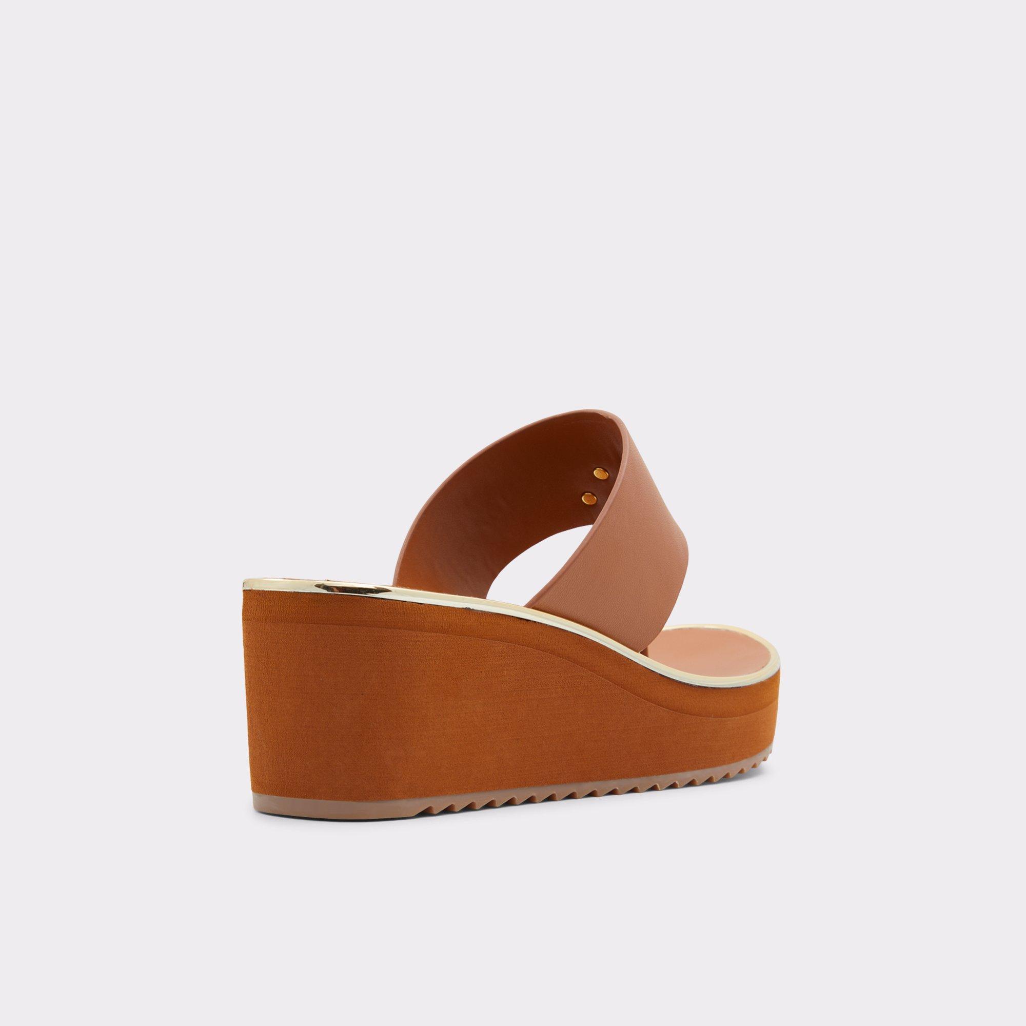 ALDO Maesllan - Women's Wedge Sandals - Brown, Size 6.5 Product Image