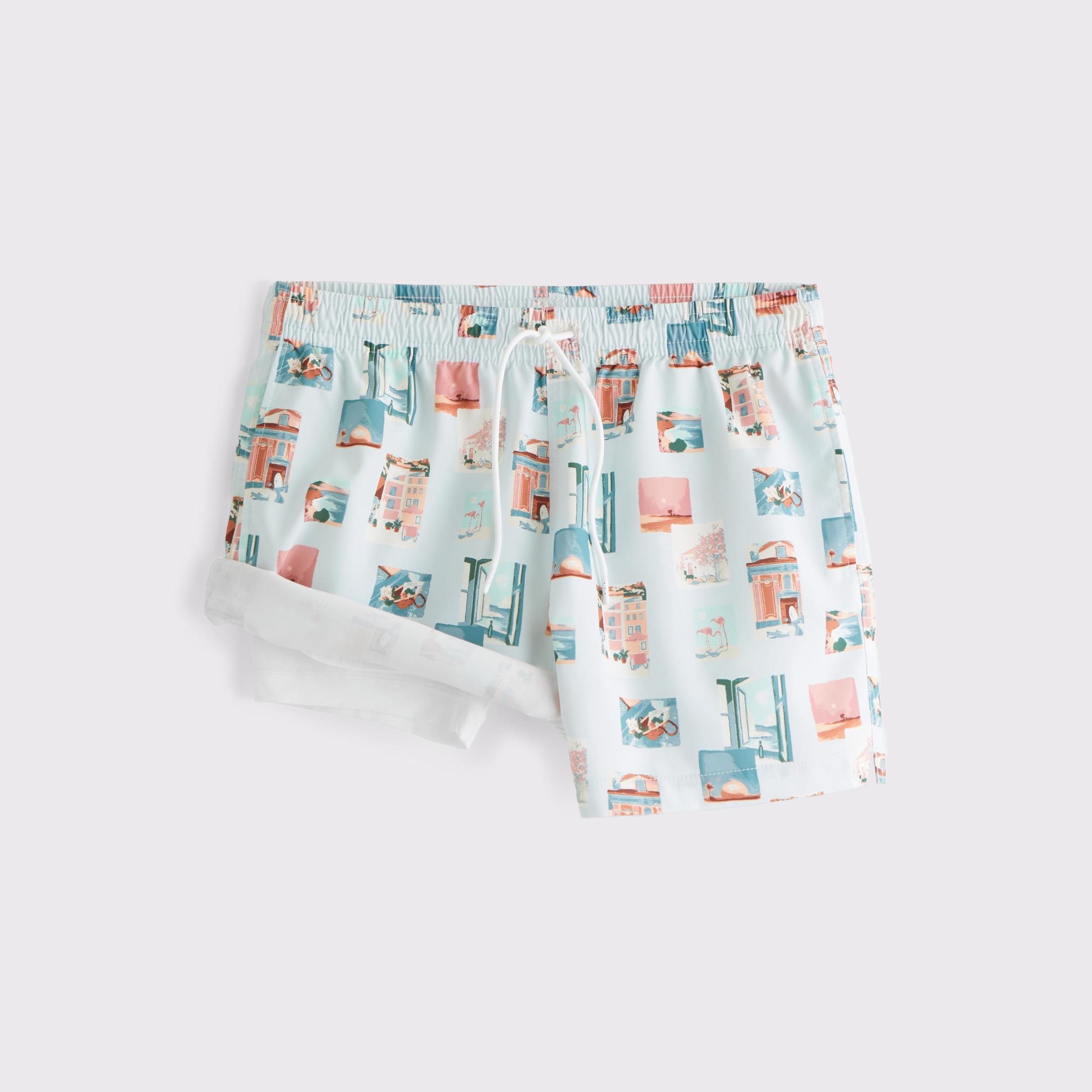 Pull-On Wide Seersucker Swim Trunk Product Image