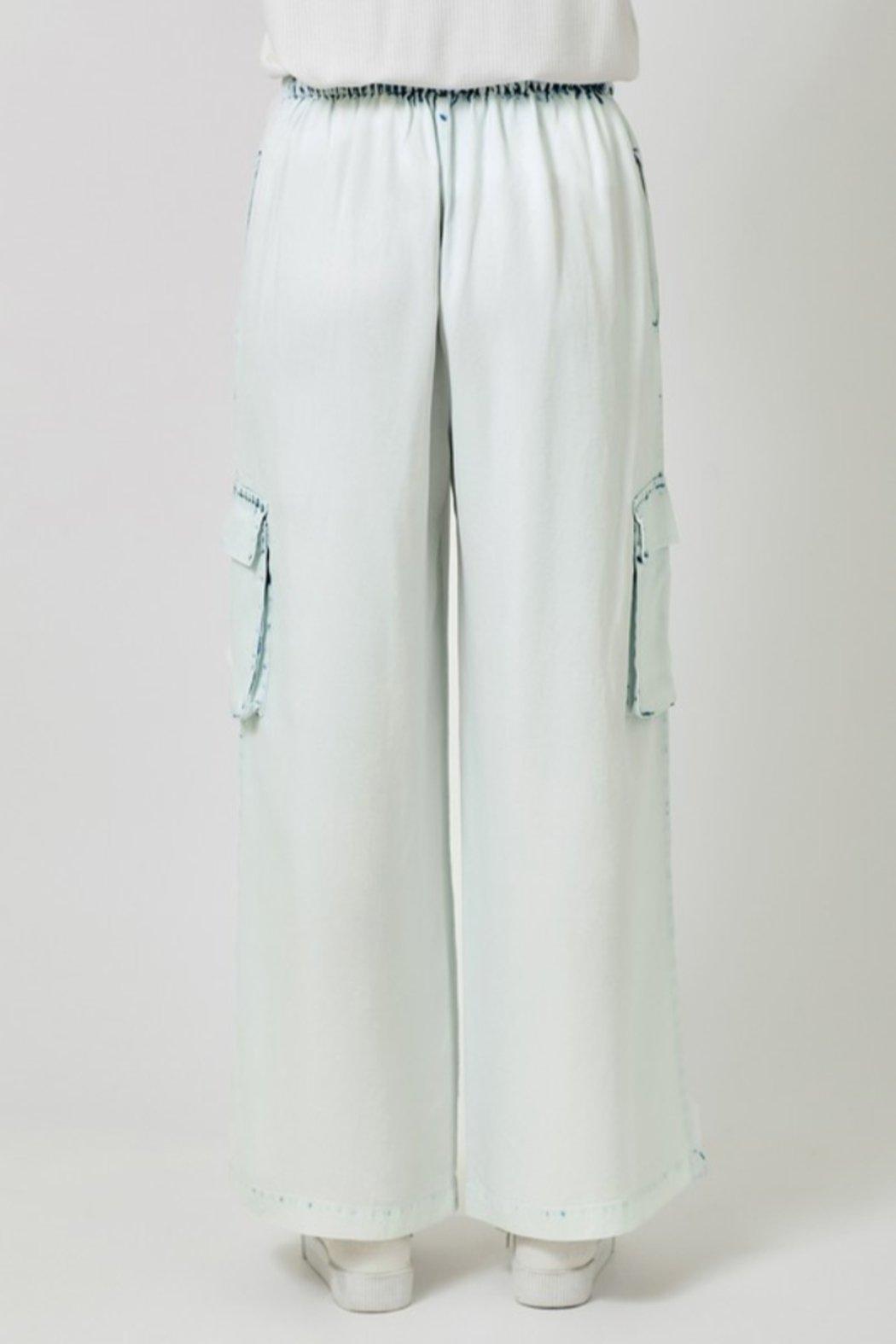 Tencel Wide Leg Cargo Pants Product Image