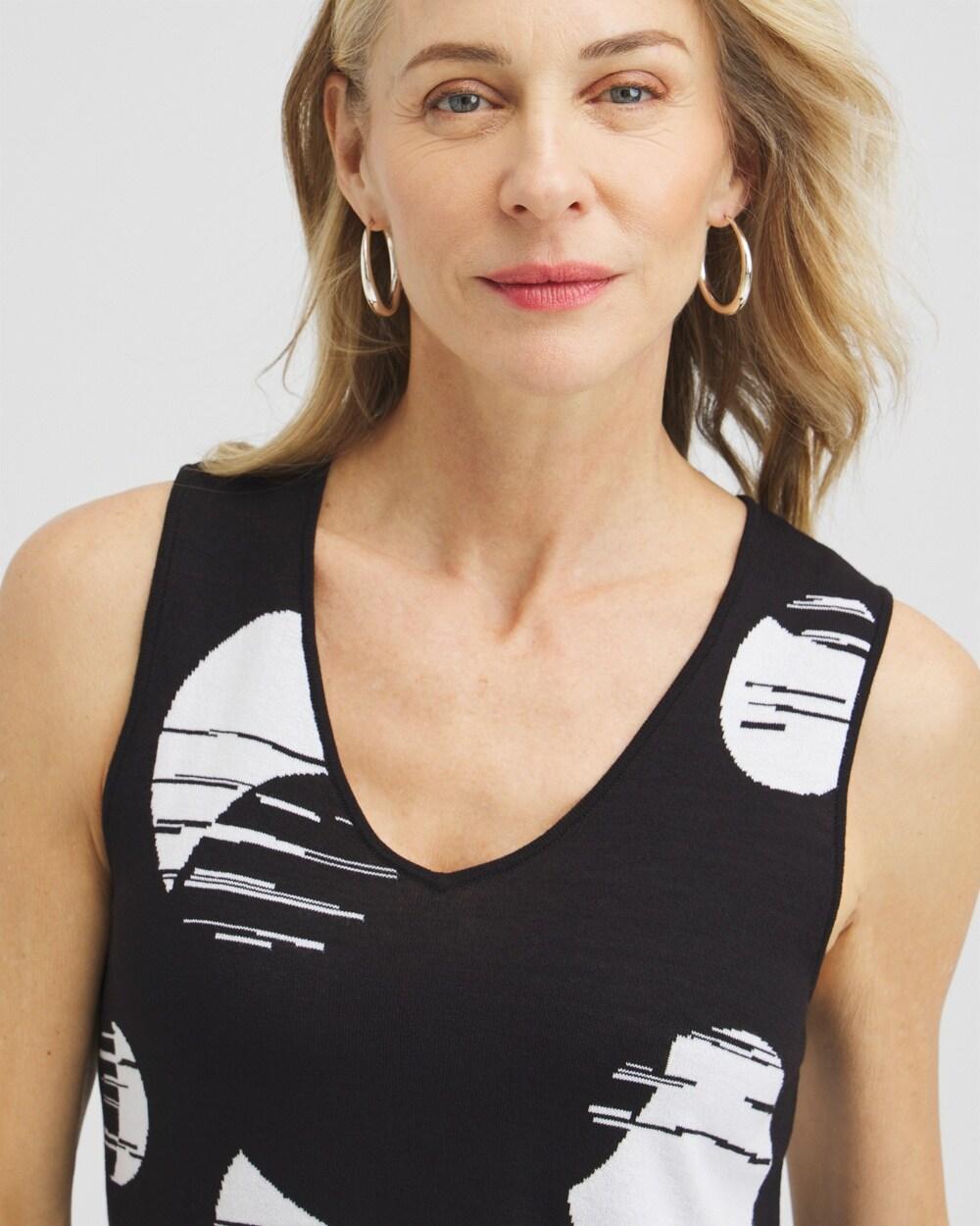 Spun Rayon Dots V-neck Tank Product Image