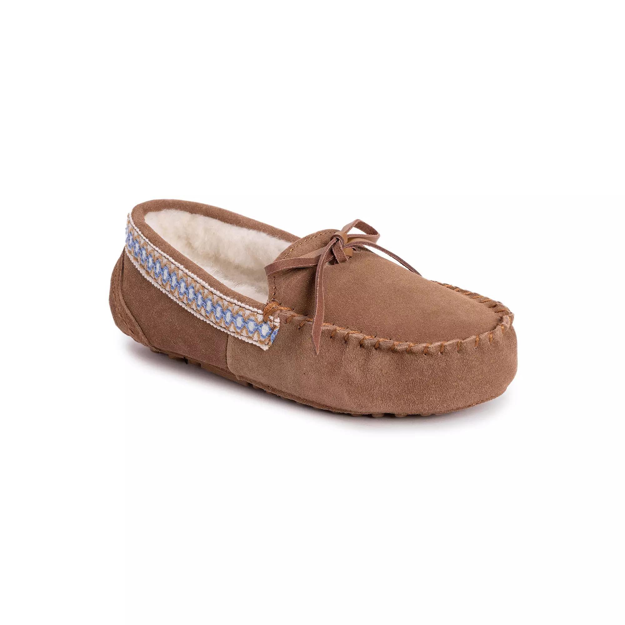 MUK LUKS Jane Womens Suede Moccasin Slippers Product Image