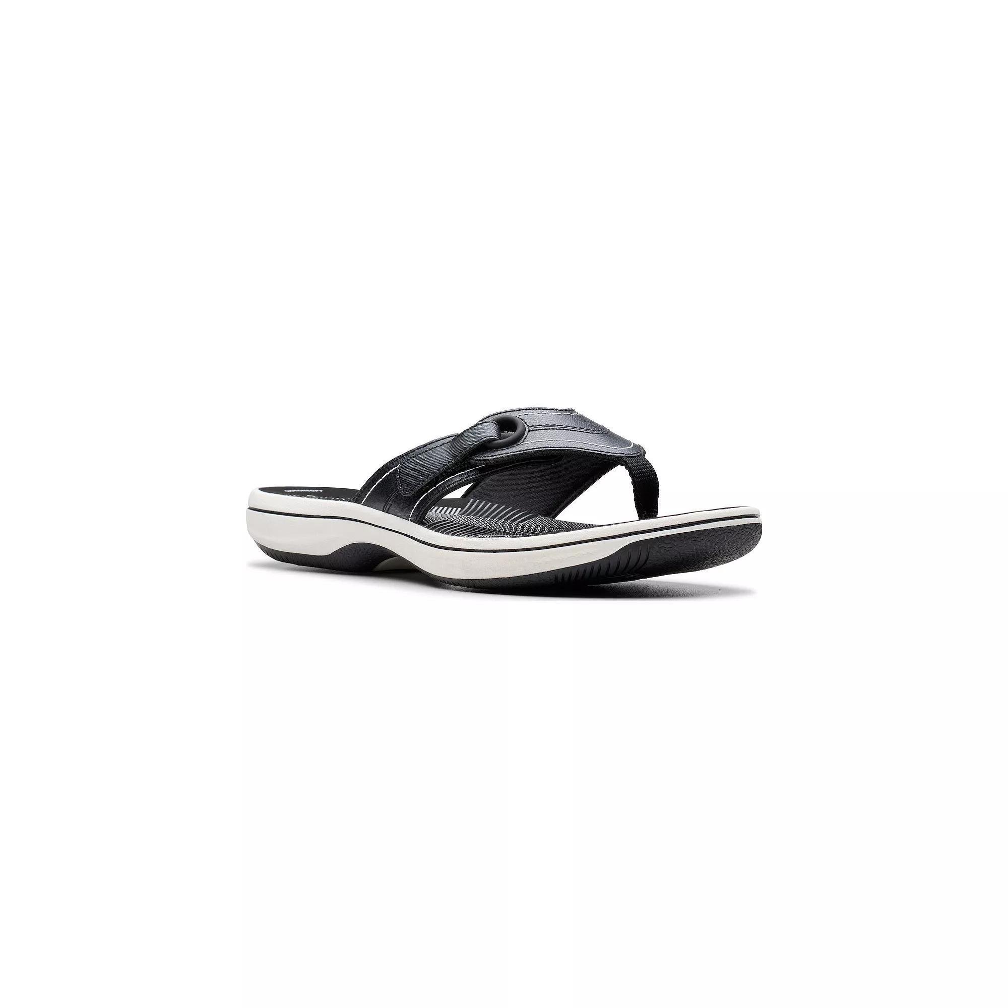 Clarks® Cloudsteppers Breeze Reyna Women's Flip Flop Sandals, Size: 8, Black Product Image