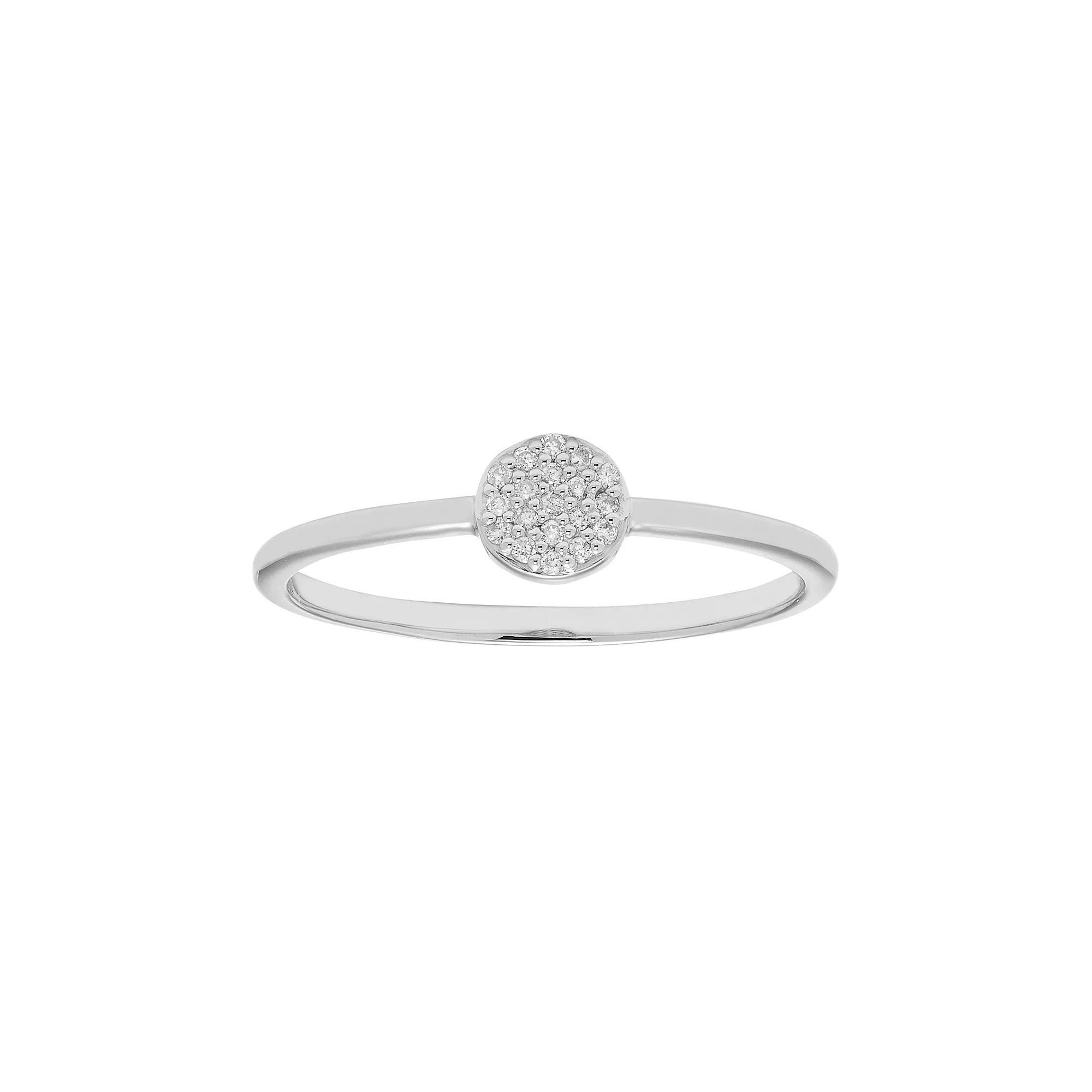 10k Gold Diamond Accent Circle Ring, Womens White Product Image