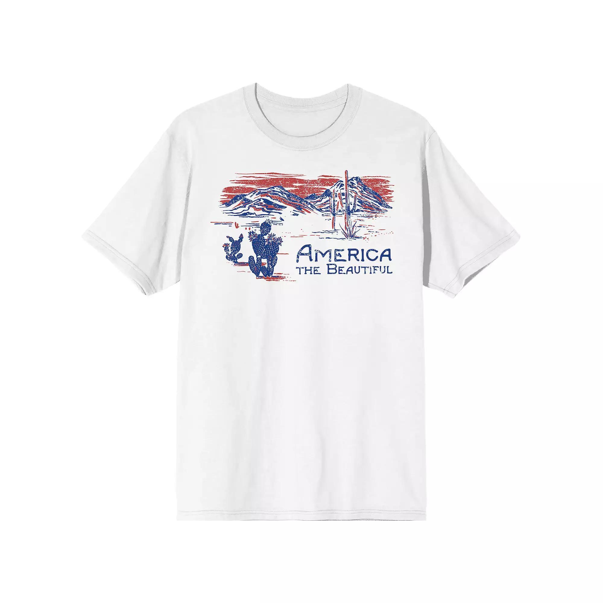 Men's Americana America Beautiful Tee, Size: XXL, White Product Image