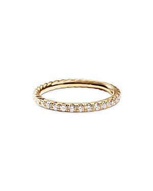 Womens Cable Collectibles Stack Ring in 18K Yellow Gold Product Image