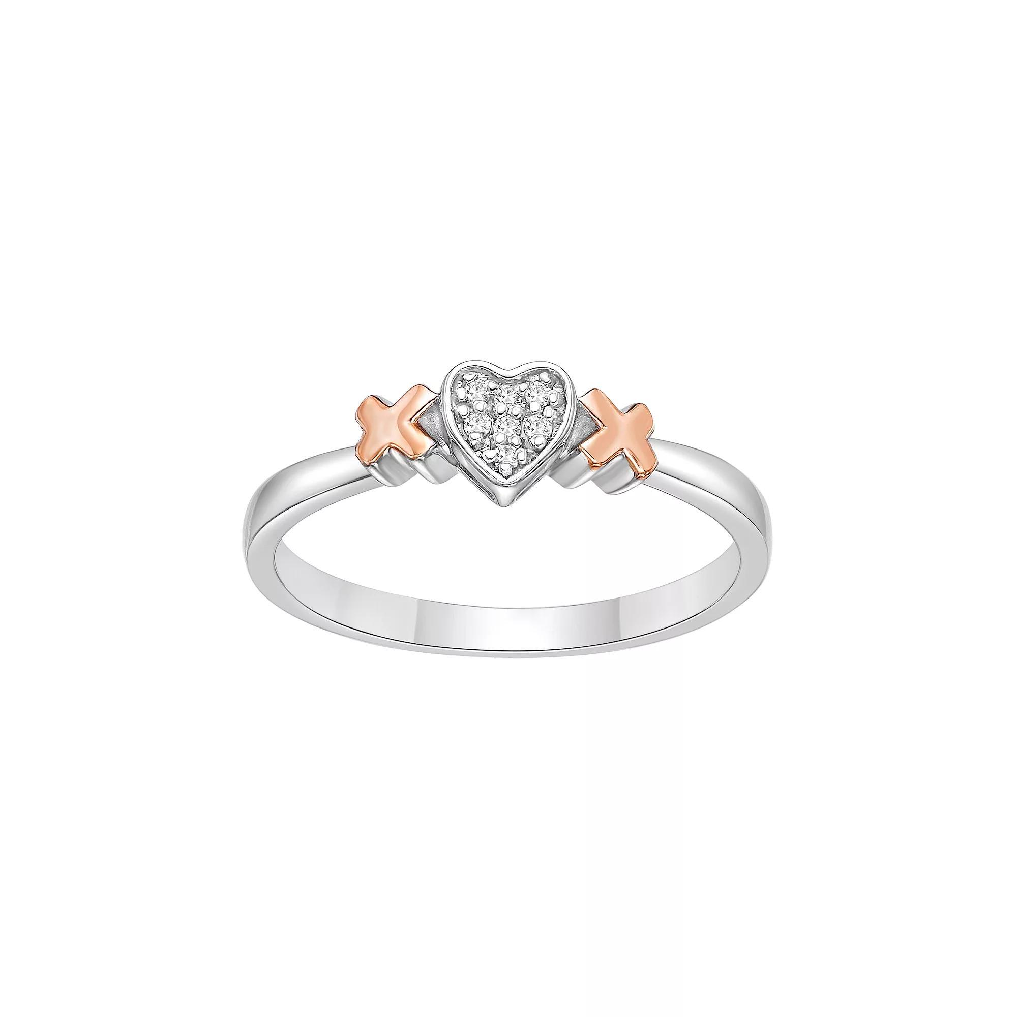 Gemminded Sterling Silver Diamond Accent Promise Ring, Women's, Size: 8 Product Image