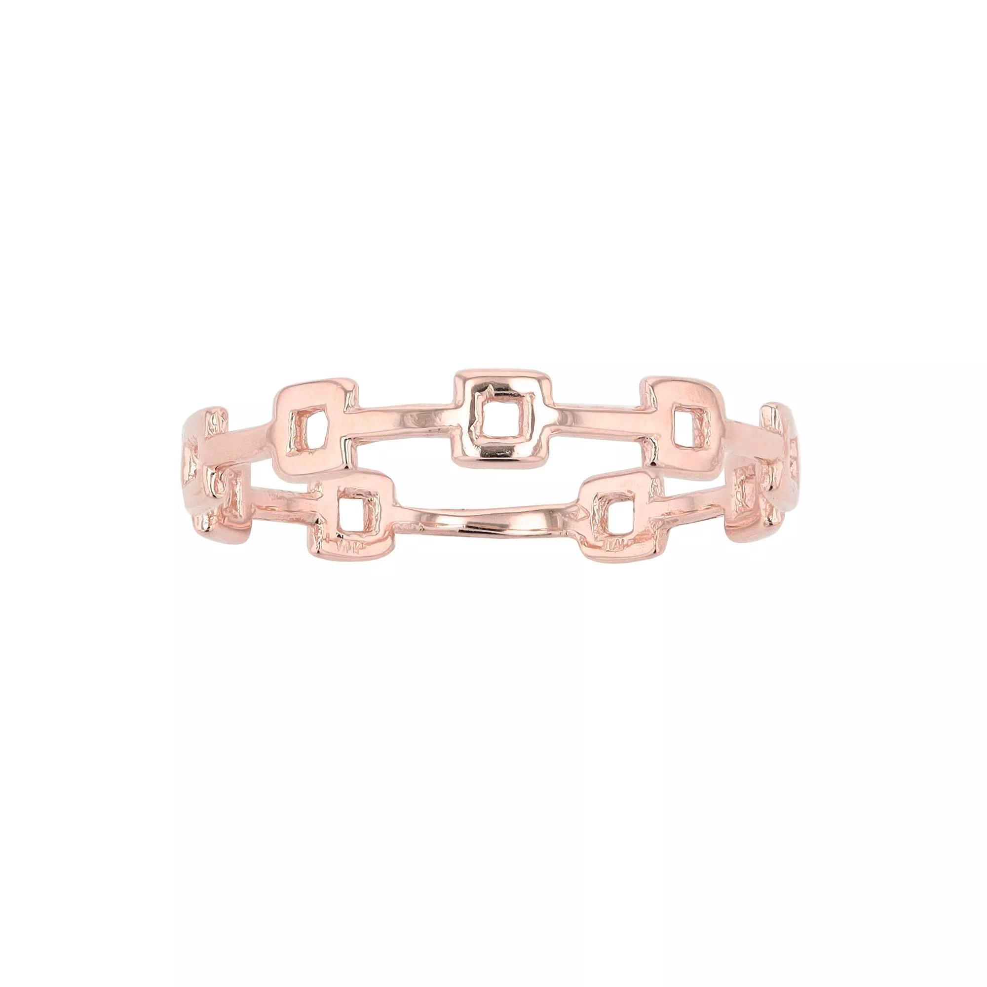 Au Naturale 14k Gold Square Station Ring, Women's, Size: 8 Product Image