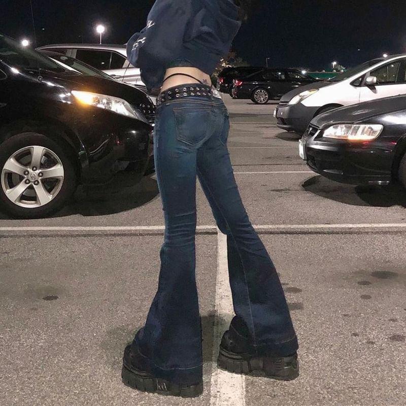 Low Waist Boot Cut Jeans Product Image