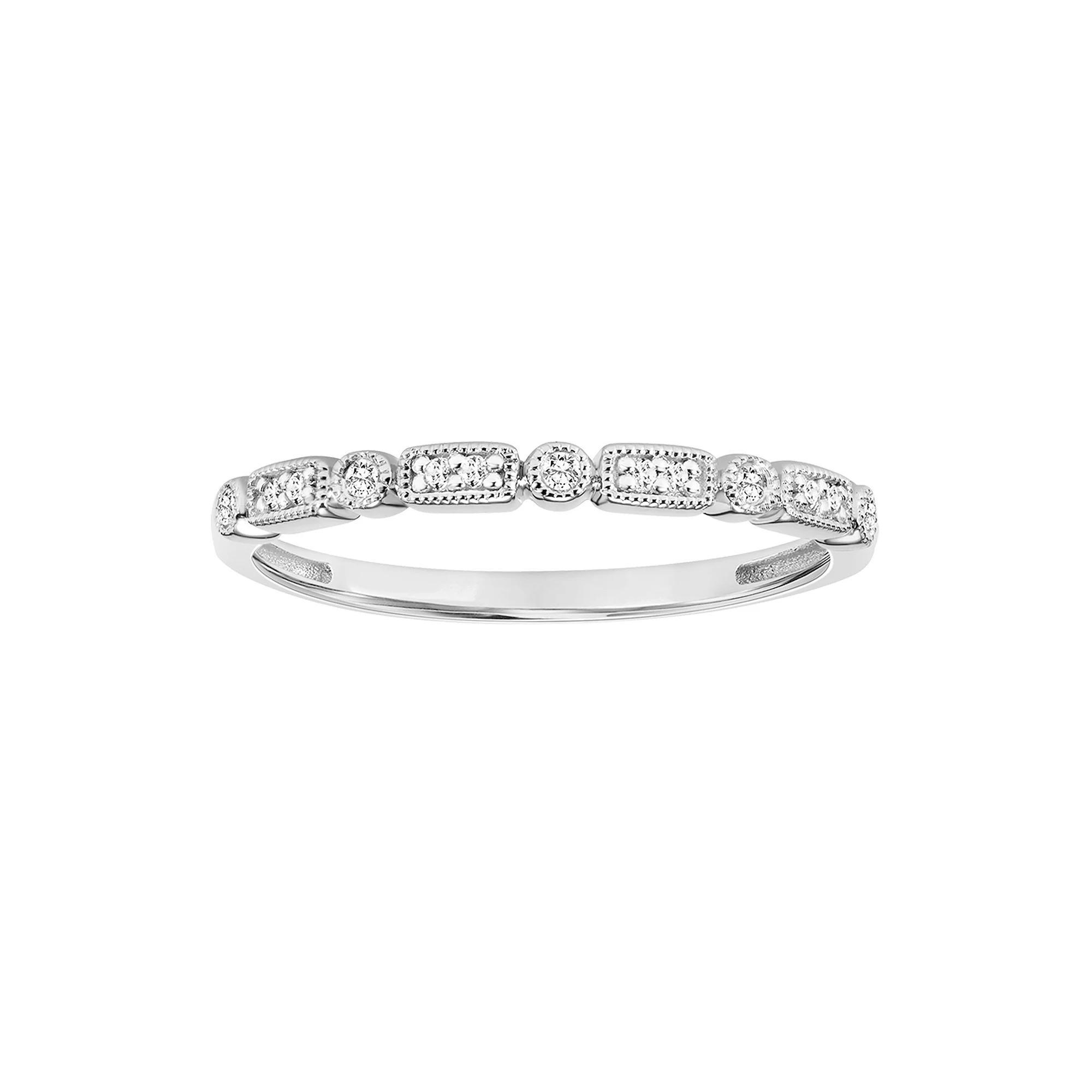 Love Always 10k White Gold Diamond-Accent Stackable Anniversary Ring, Women's, Size: 6 Product Image