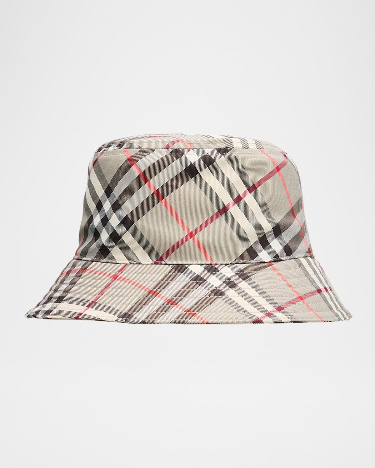 Men's Bias Check Bucket Hat Product Image