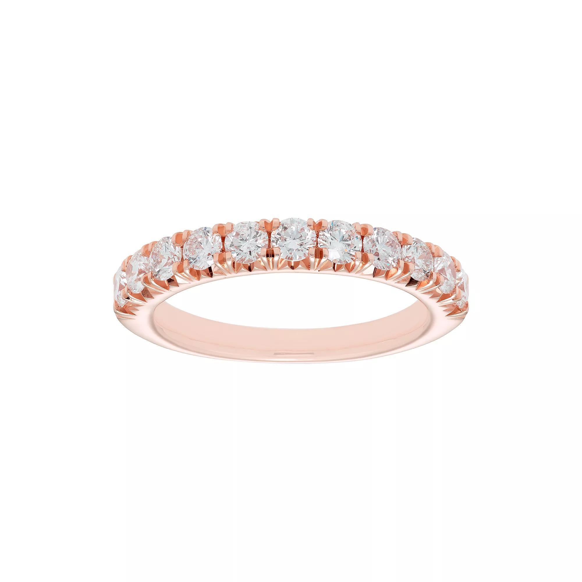 The Regal Collection 14k Gold 1 Carat T.W. IGL Certified Diamond Wedding Band, Women's, Size: 7, Yellow Product Image