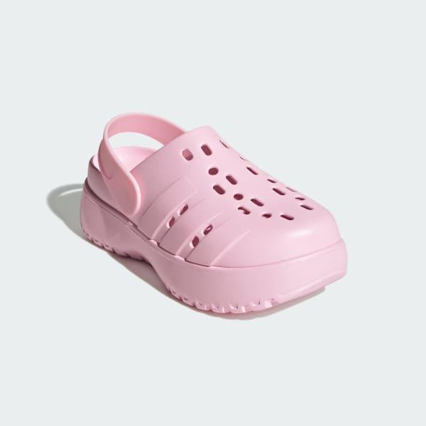 adidas Adilette Platform Clogs Clear Pink 8 Womens Product Image
