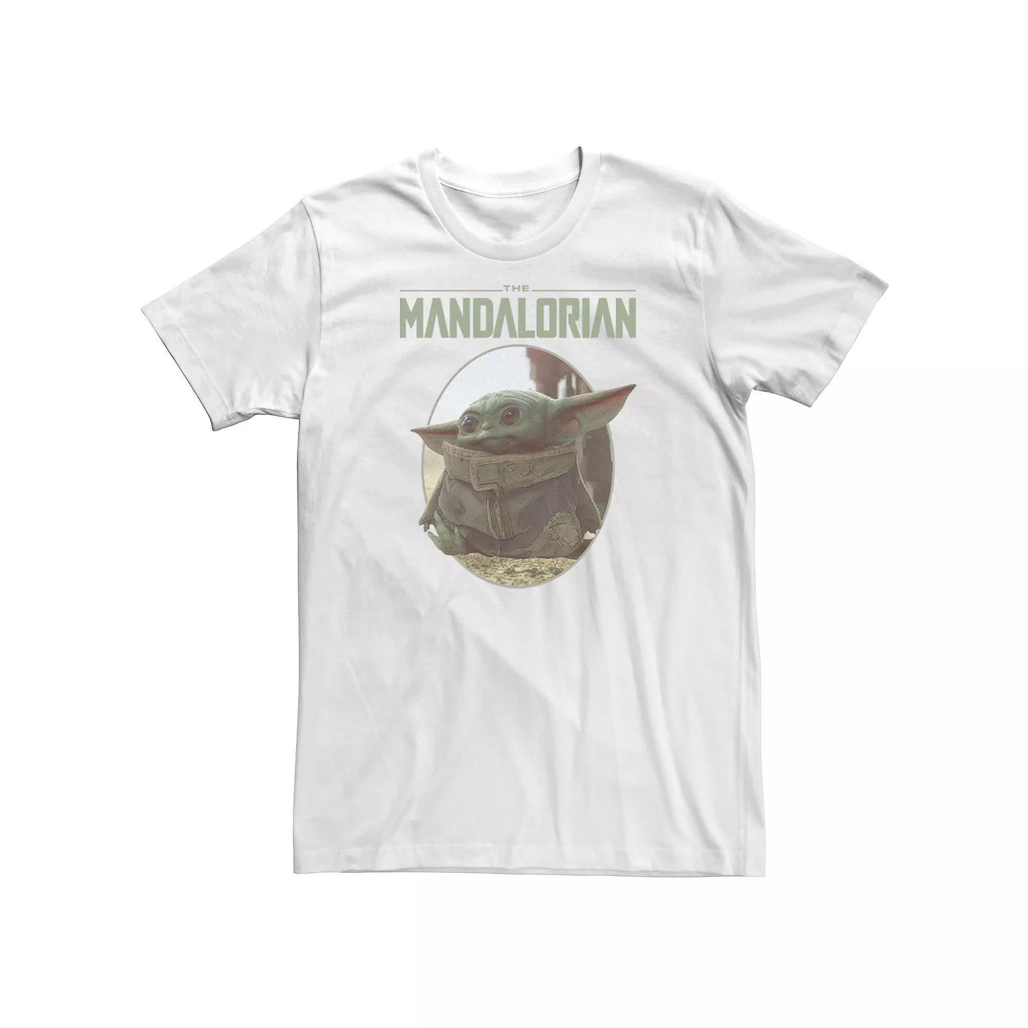 Big & Tall Star Wars The Mandalorian The Child Circle Portrait Tee, Men's, Size: XL Tall, White Product Image