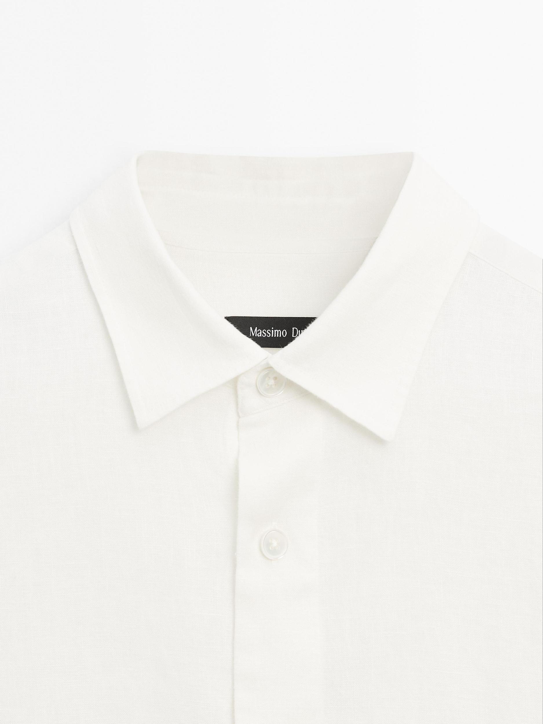 100% linen regular fit shirt Product Image