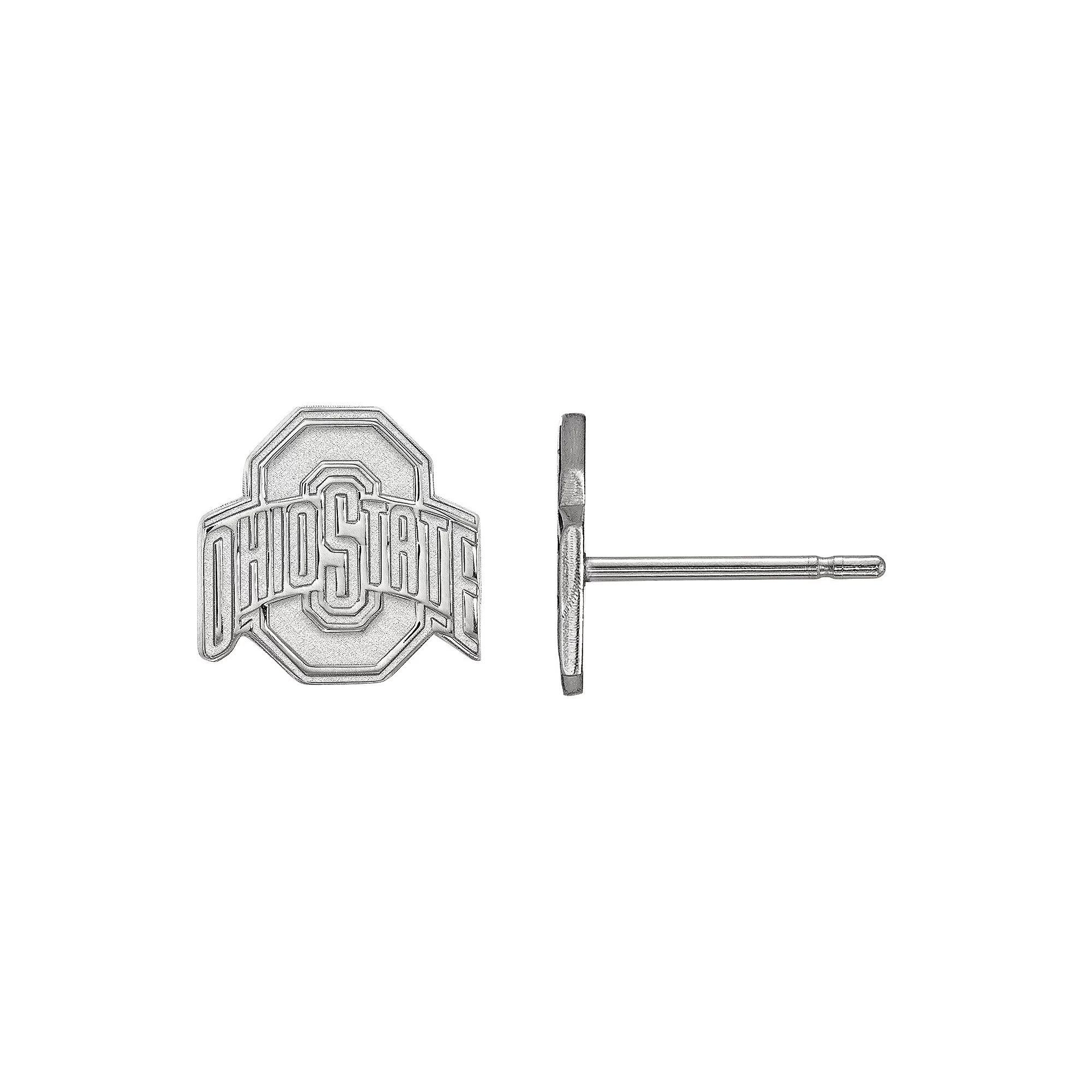 LogoArt 14K Gold Plated Ohio State Small Stud Earrings, Womens Product Image