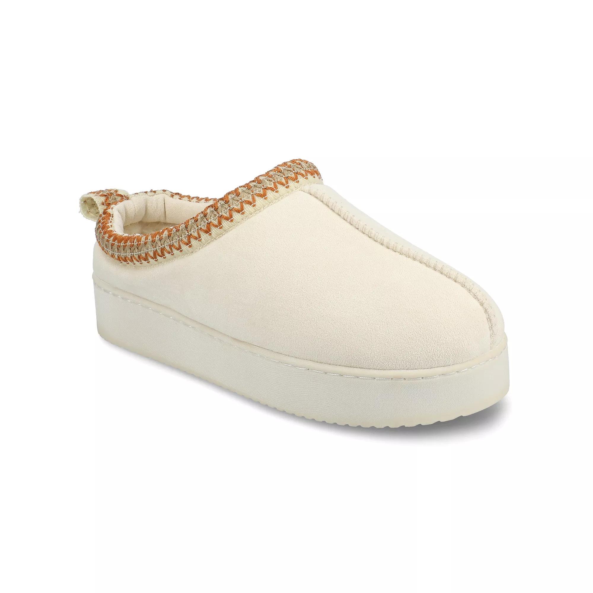 Journee Connway Women's Slip-On Cushioned Clog Slippers, Size: Medium(7/8), Ivory Product Image