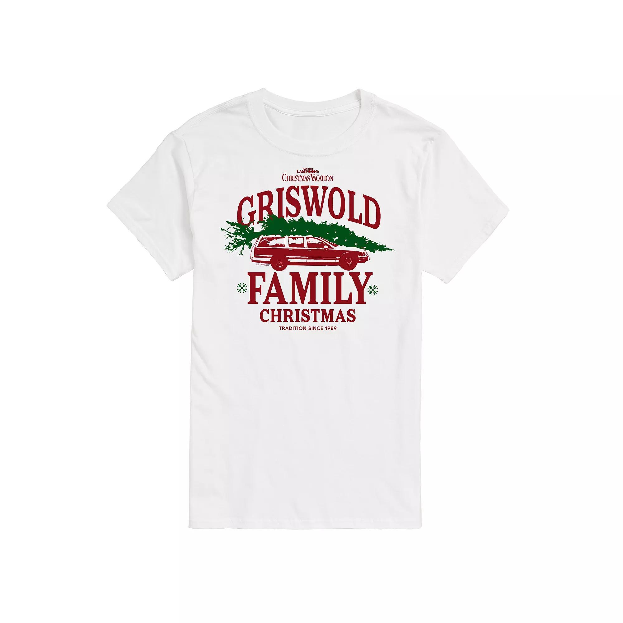 Big & Tall National Lampoon's Christmas Vacation Griswold Family Christmas Graphic Tee, Men's, Size: 3XL Tall, White Product Image