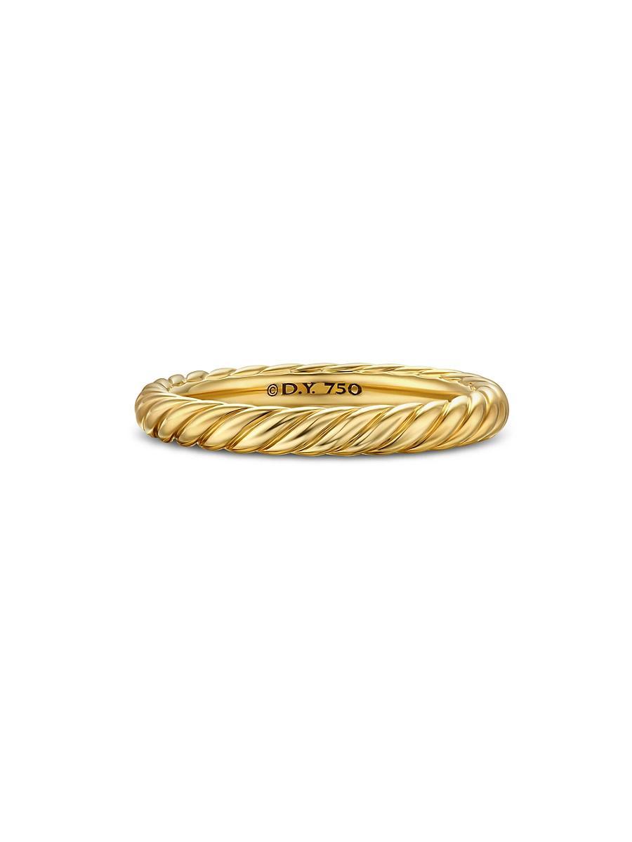 Womens Cable Band Ring in 18K Yellow Gold, 2.8MM Product Image