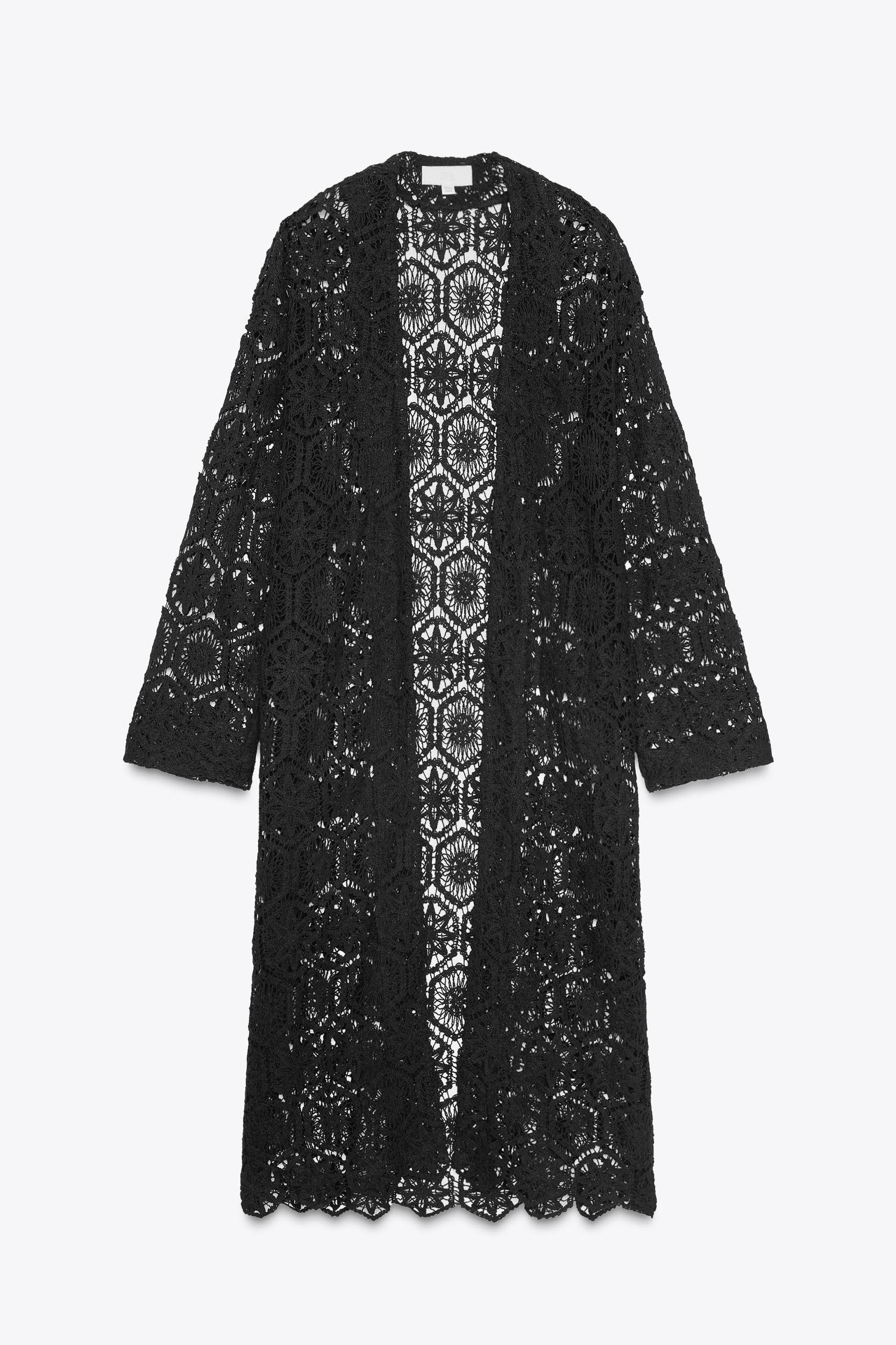 LONG CROCHET KIMONO Product Image