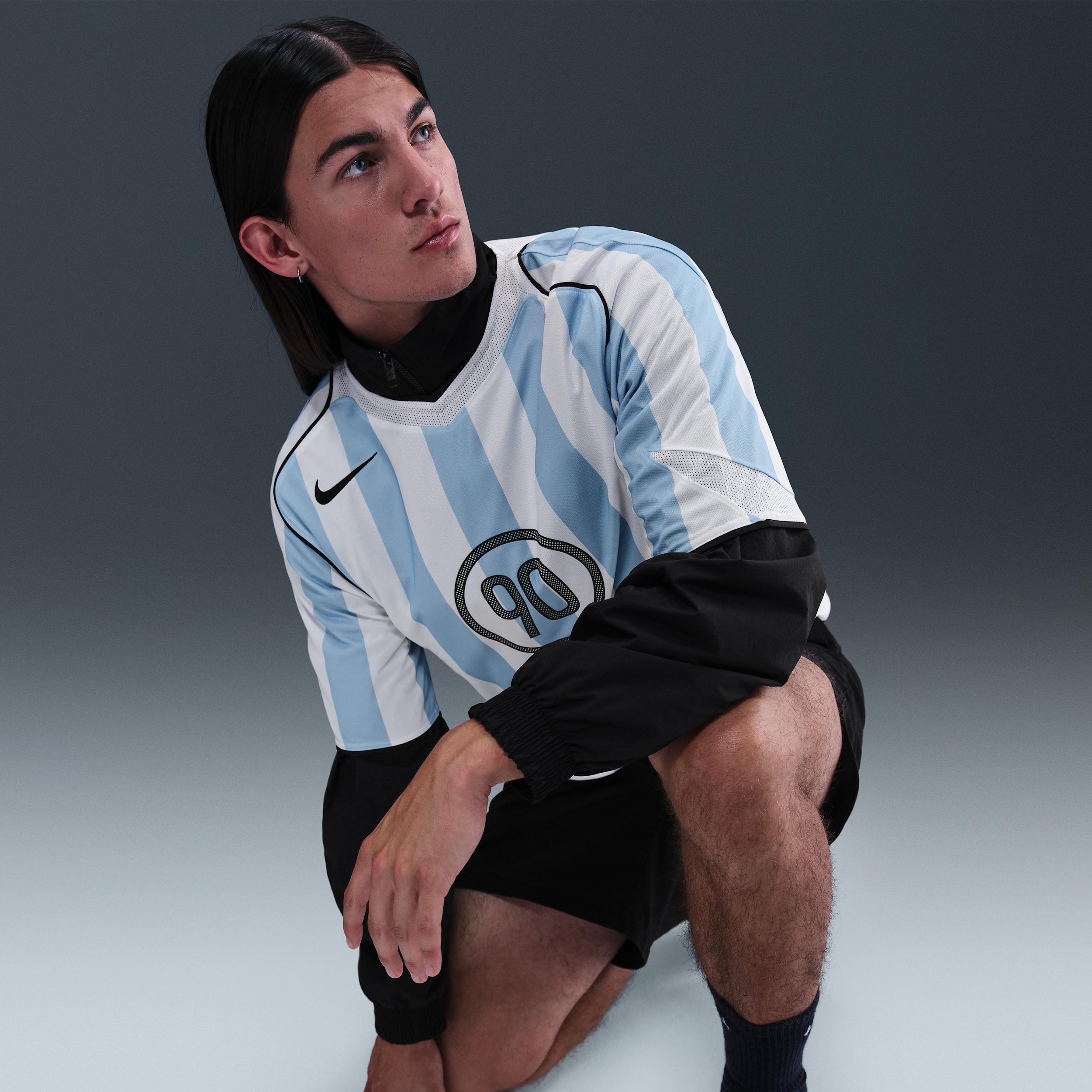 Nike Mens Total 90 Dri-FIT Soccer Jersey in Psychic Blue/White/Black Product Image