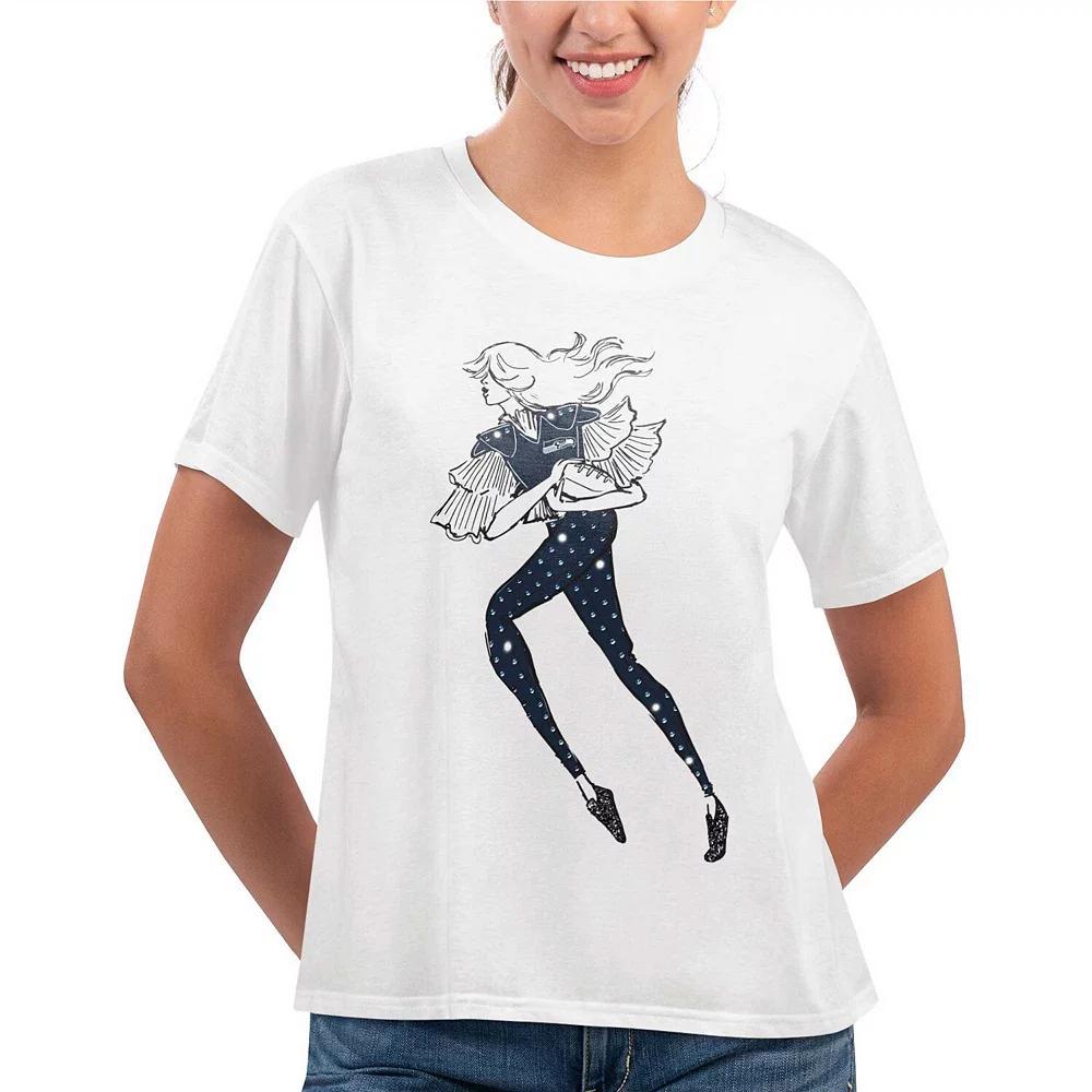 Women's G-III 4Her by Carl Banks White Seattle Seahawks Play The Ball T-Shirt, Size: Large Product Image