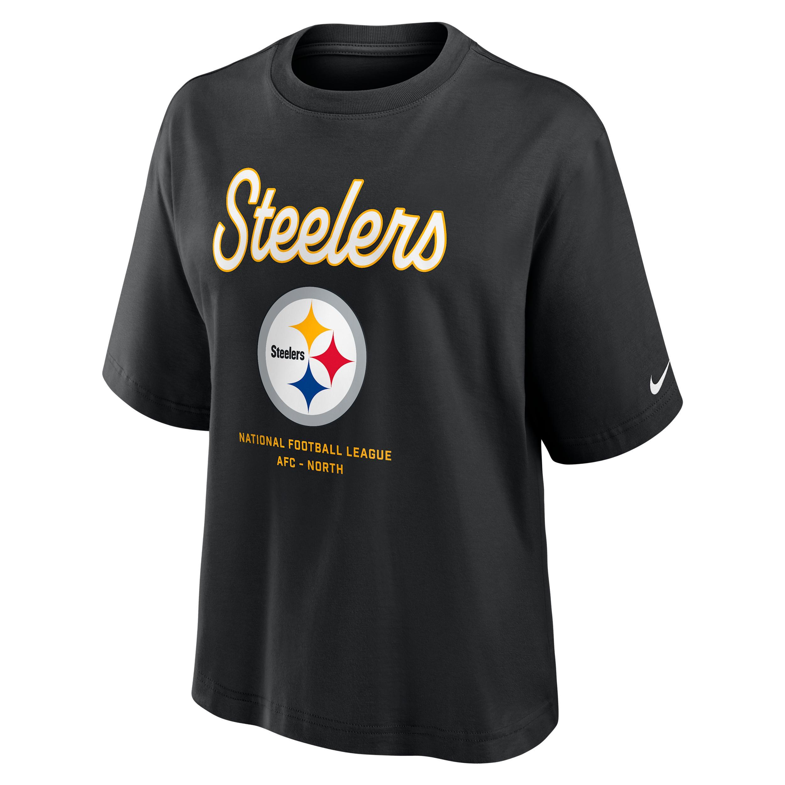 Pittsburgh Steelers Essential Script Boxy Women's Nike NFL T-Shirt Product Image